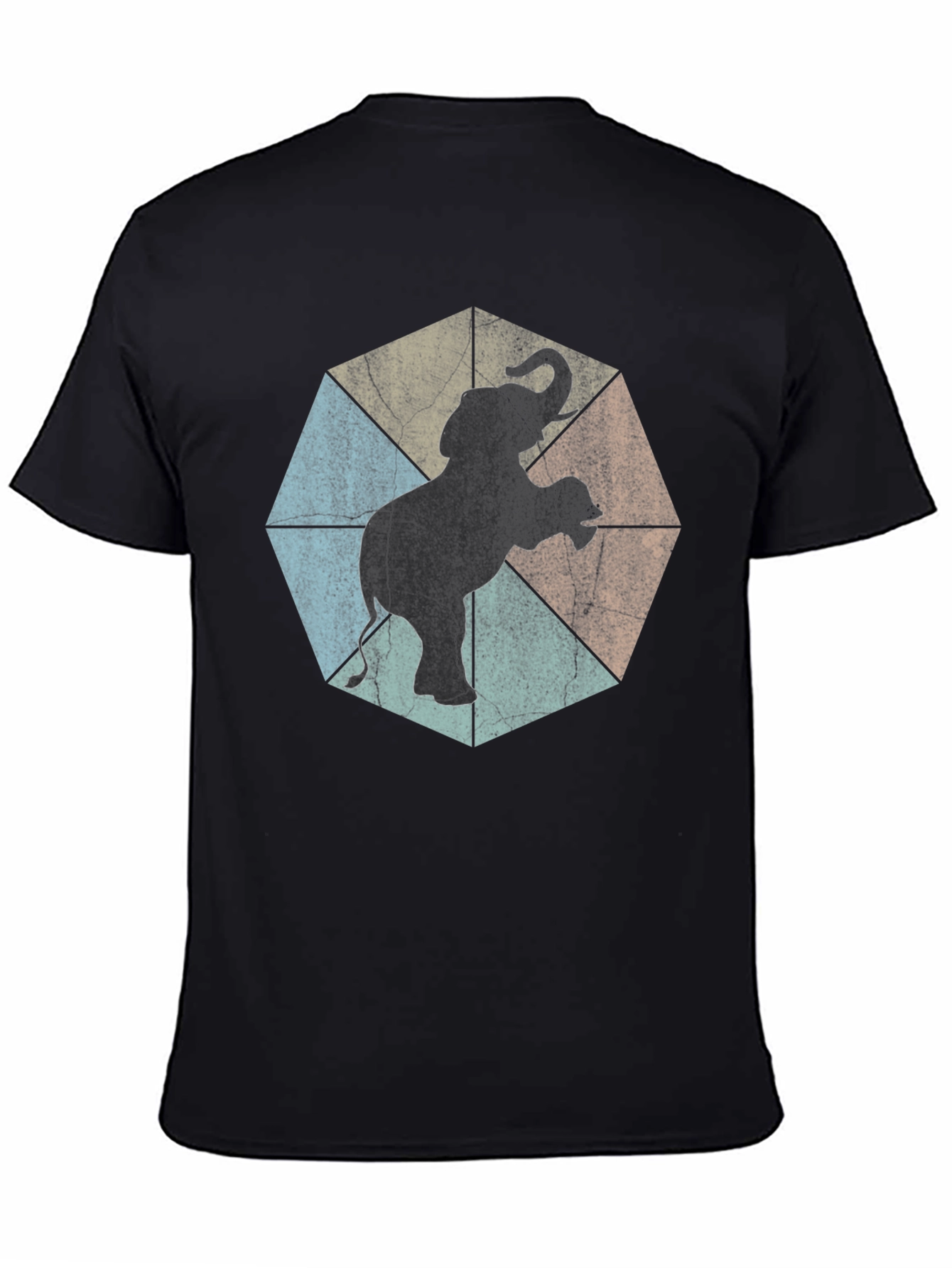 Retro Elephant Graphic Tee - Cool Animal Print Shirt