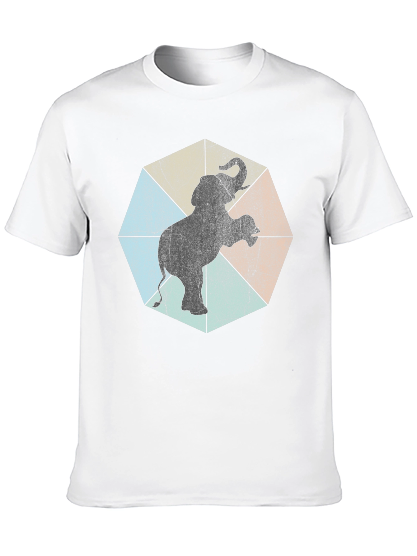 Retro Elephant Graphic Tee - Cool Animal Print Shirt