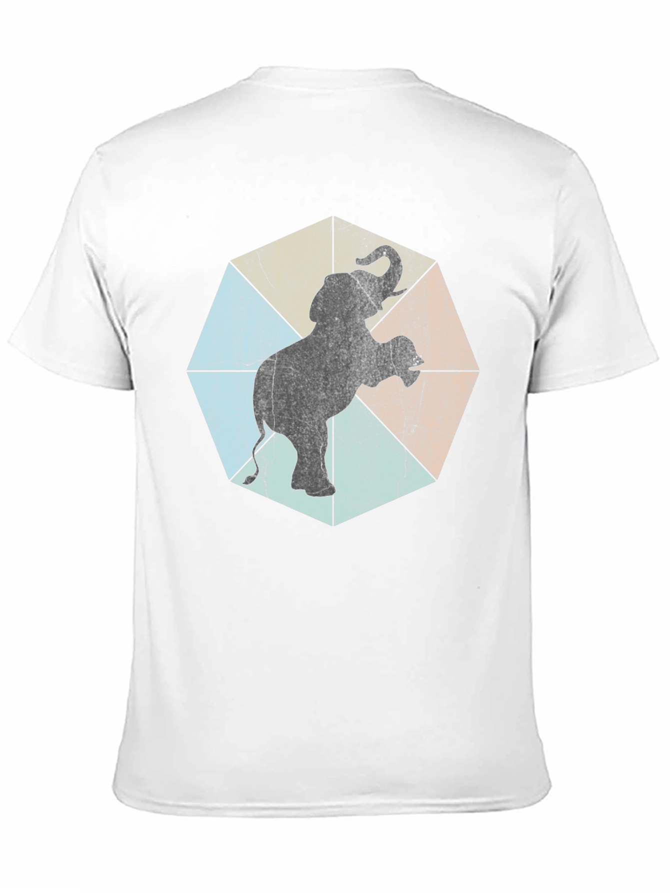 Retro Elephant Graphic Tee - Cool Animal Print Shirt
