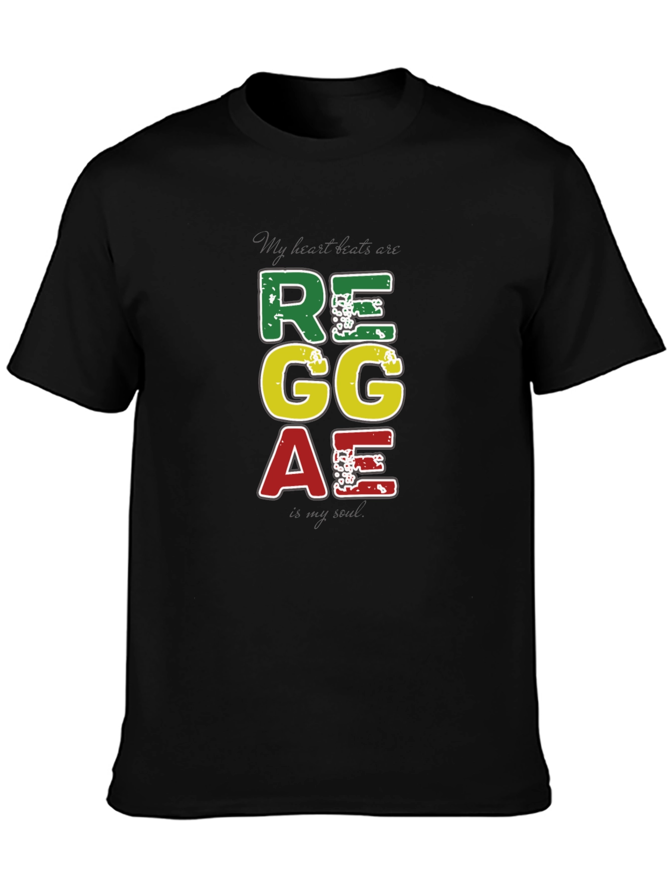 Reggae Vibes Tee: My Heart Beats Reggae T-Shirt