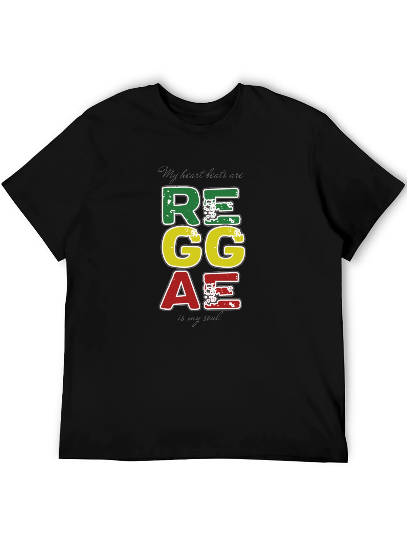 Reggae Vibes Tee: My Heart Beats Reggae T-Shirt