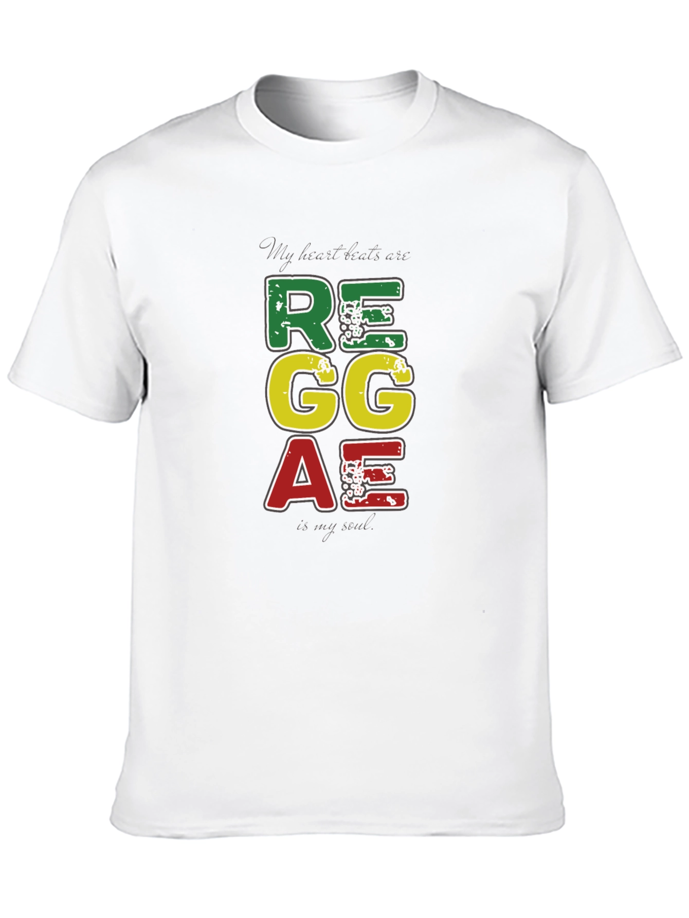 Reggae Vibes Tee: My Heart Beats Reggae T-Shirt