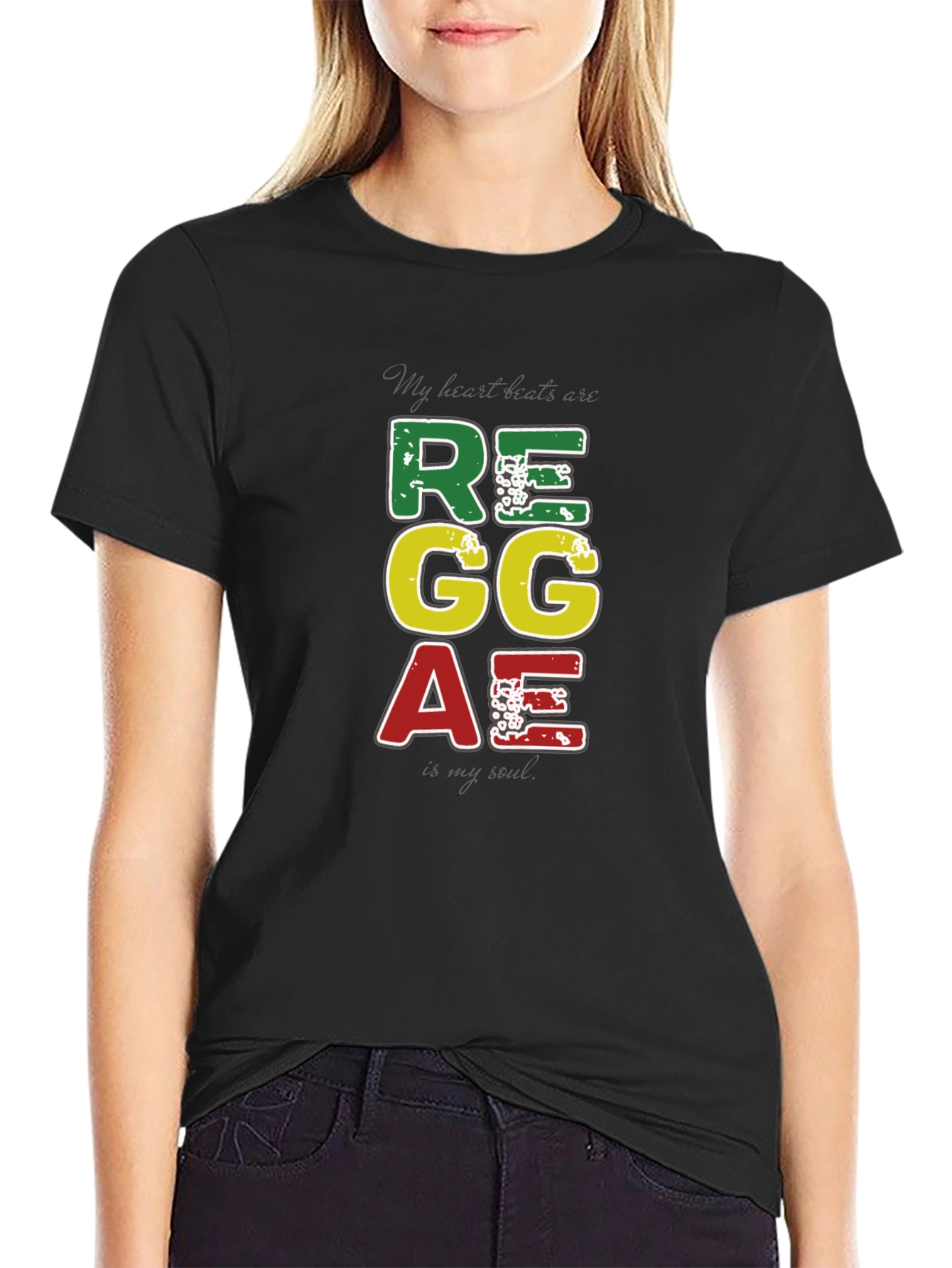 Reggae Vibes Tee: My Heart Beats Reggae T-Shirt
