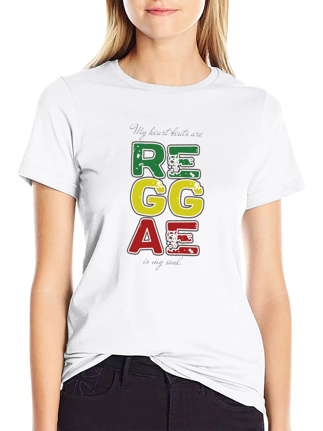 Reggae Vibes Tee: My Heart Beats Reggae T-Shirt