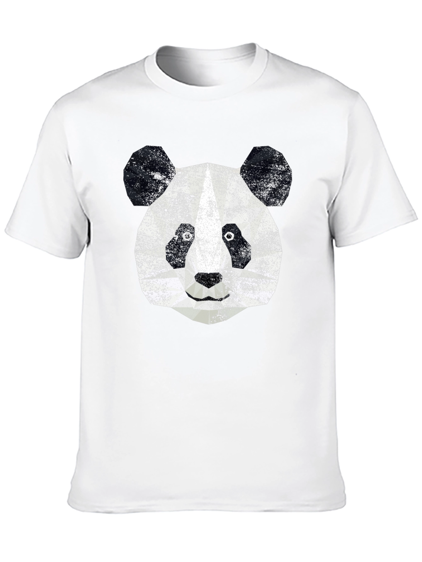 Geometric Panda Graphic Tee - Modern Black T-Shirt