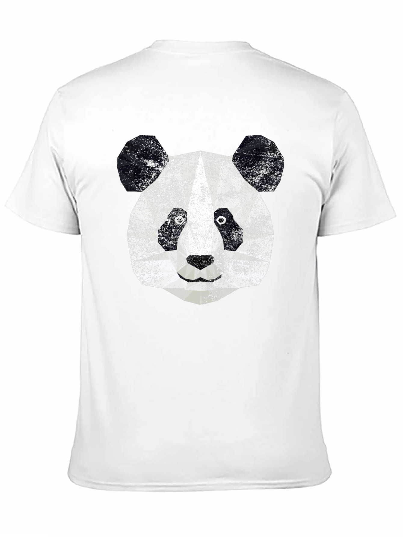 Geometric Panda Graphic Tee - Modern Black T-Shirt