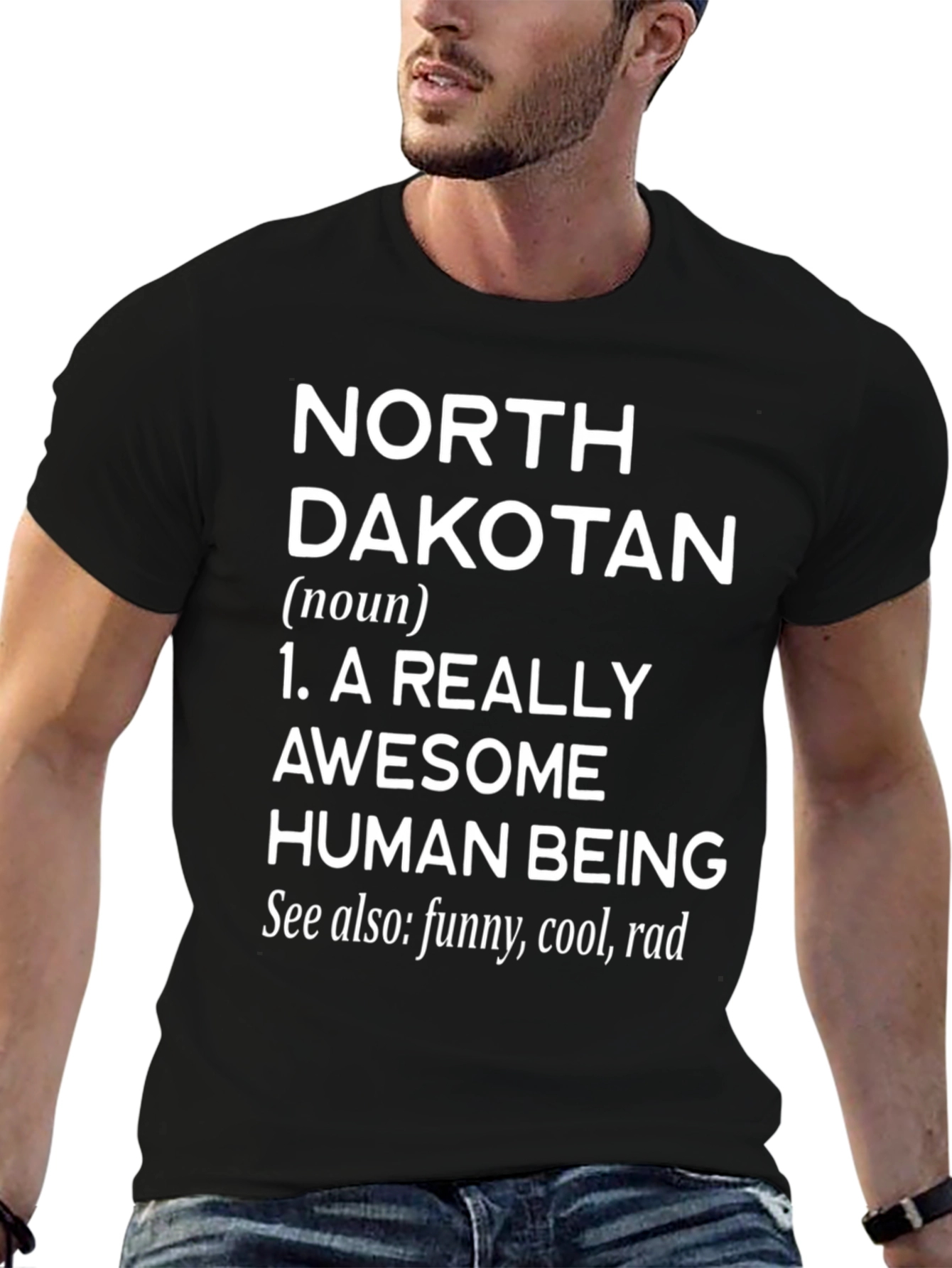 North Dakotan Awesome Human Being Graphic Tee