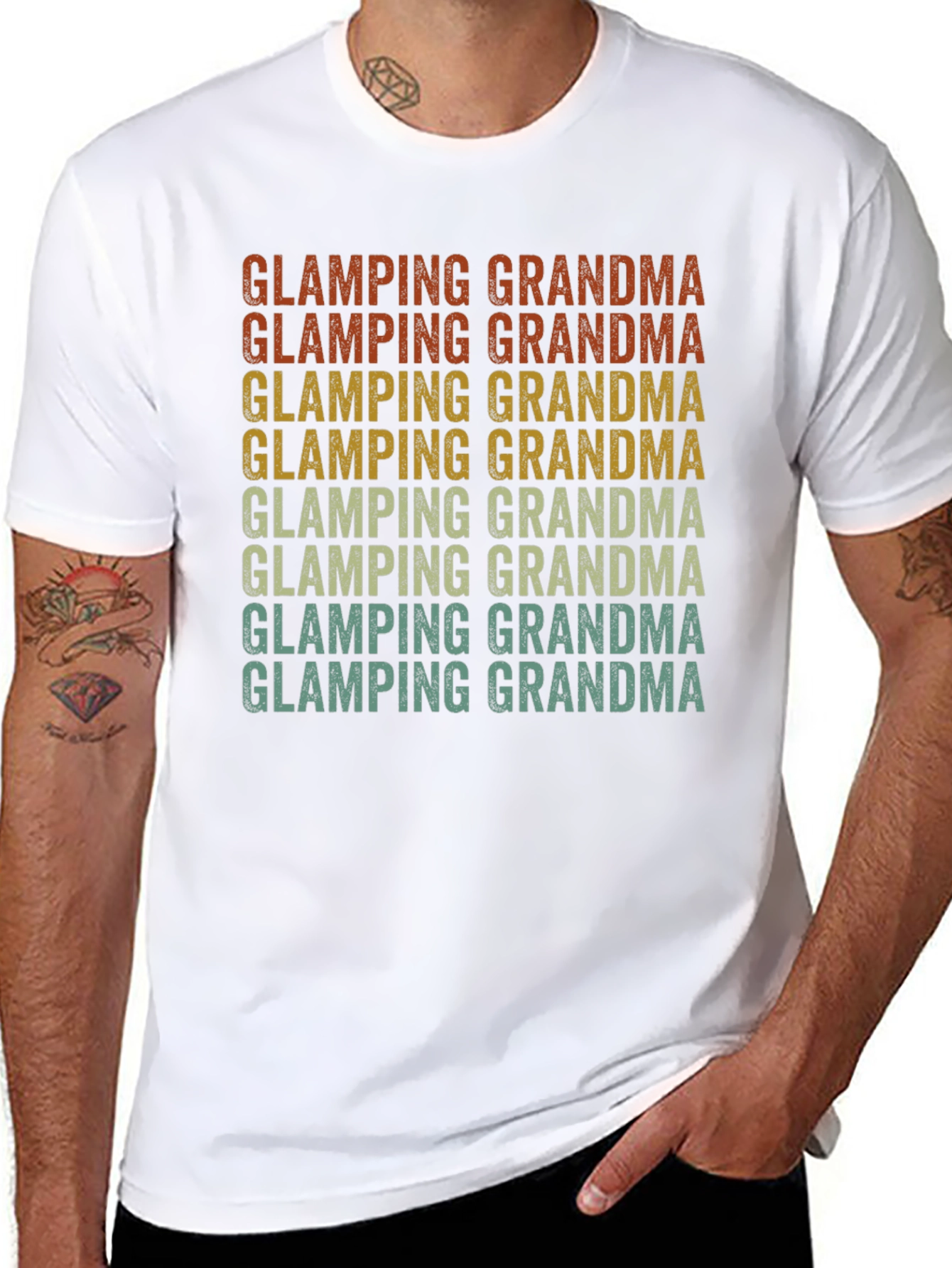 Glamping Grandma Retro T-Shirt