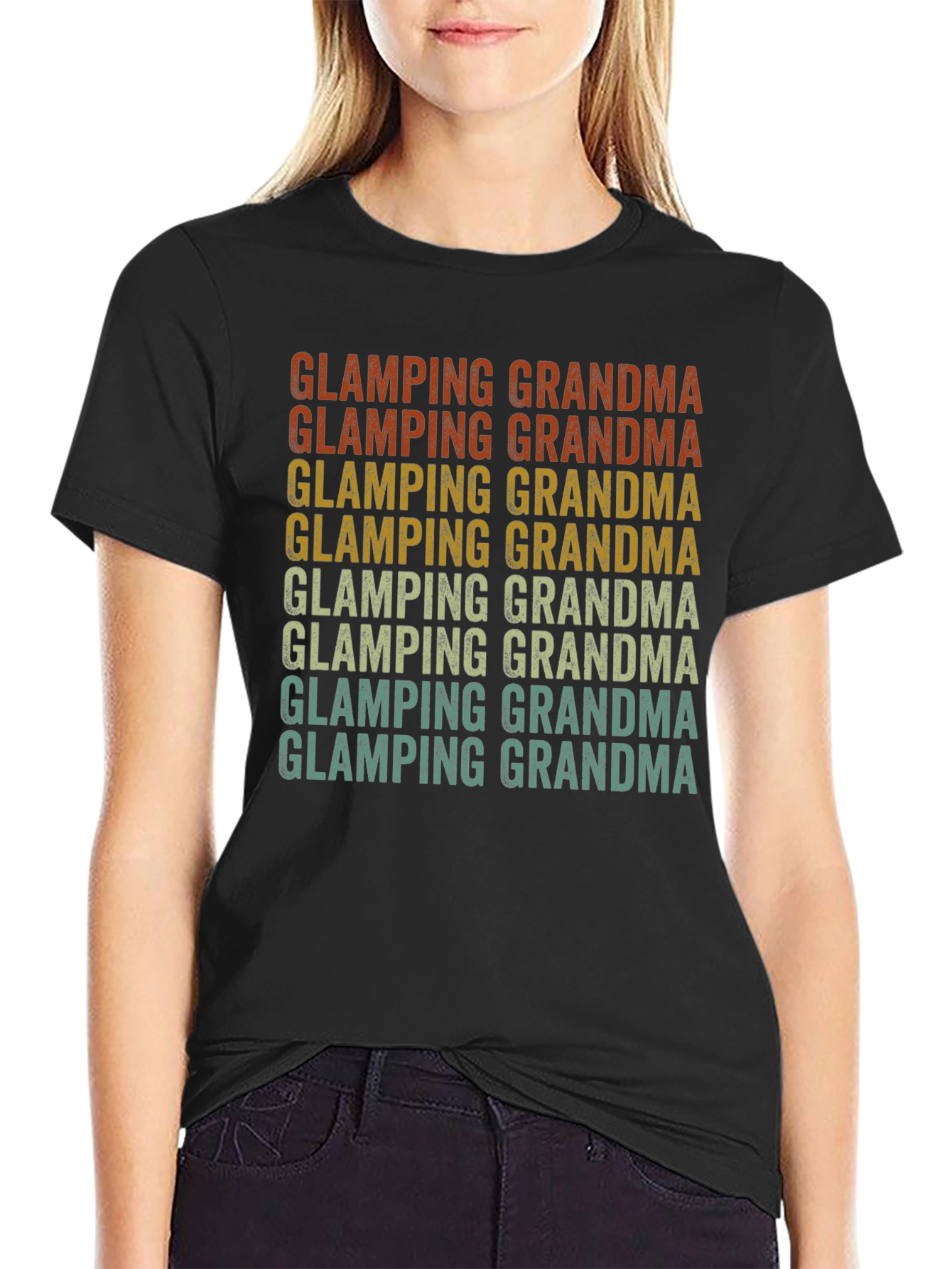 Glamping Grandma Retro T-Shirt