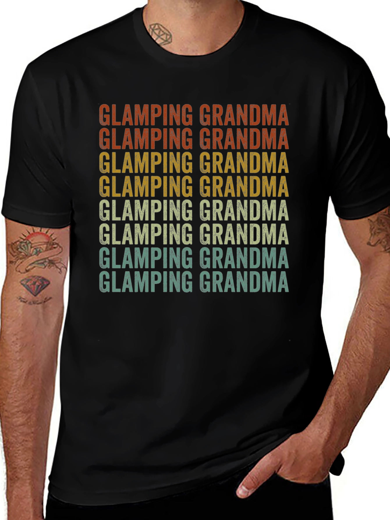 Glamping Grandma Retro T-Shirt