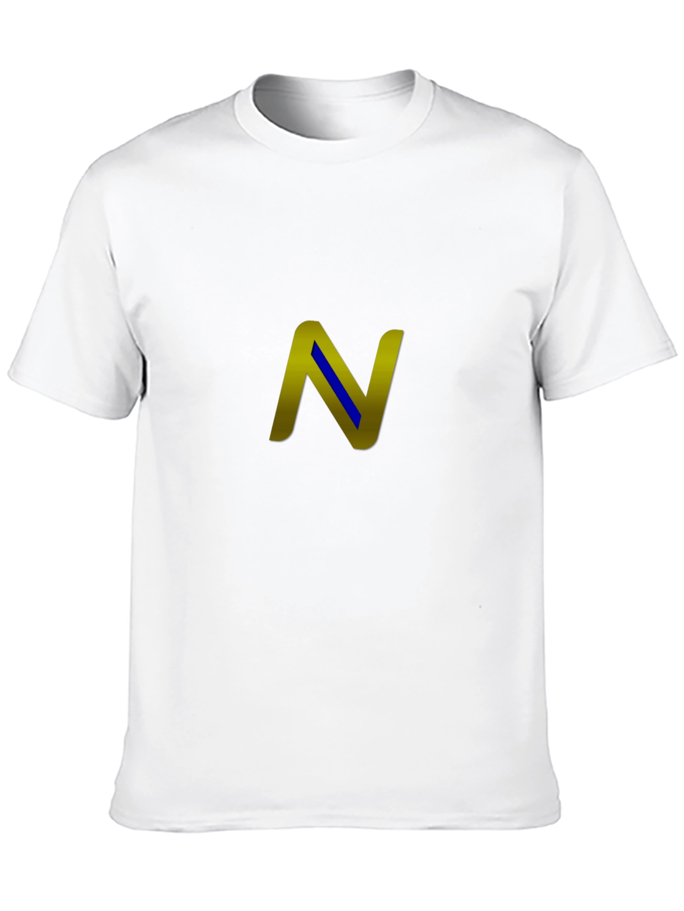Stylish Black T-Shirt with Gold N Design