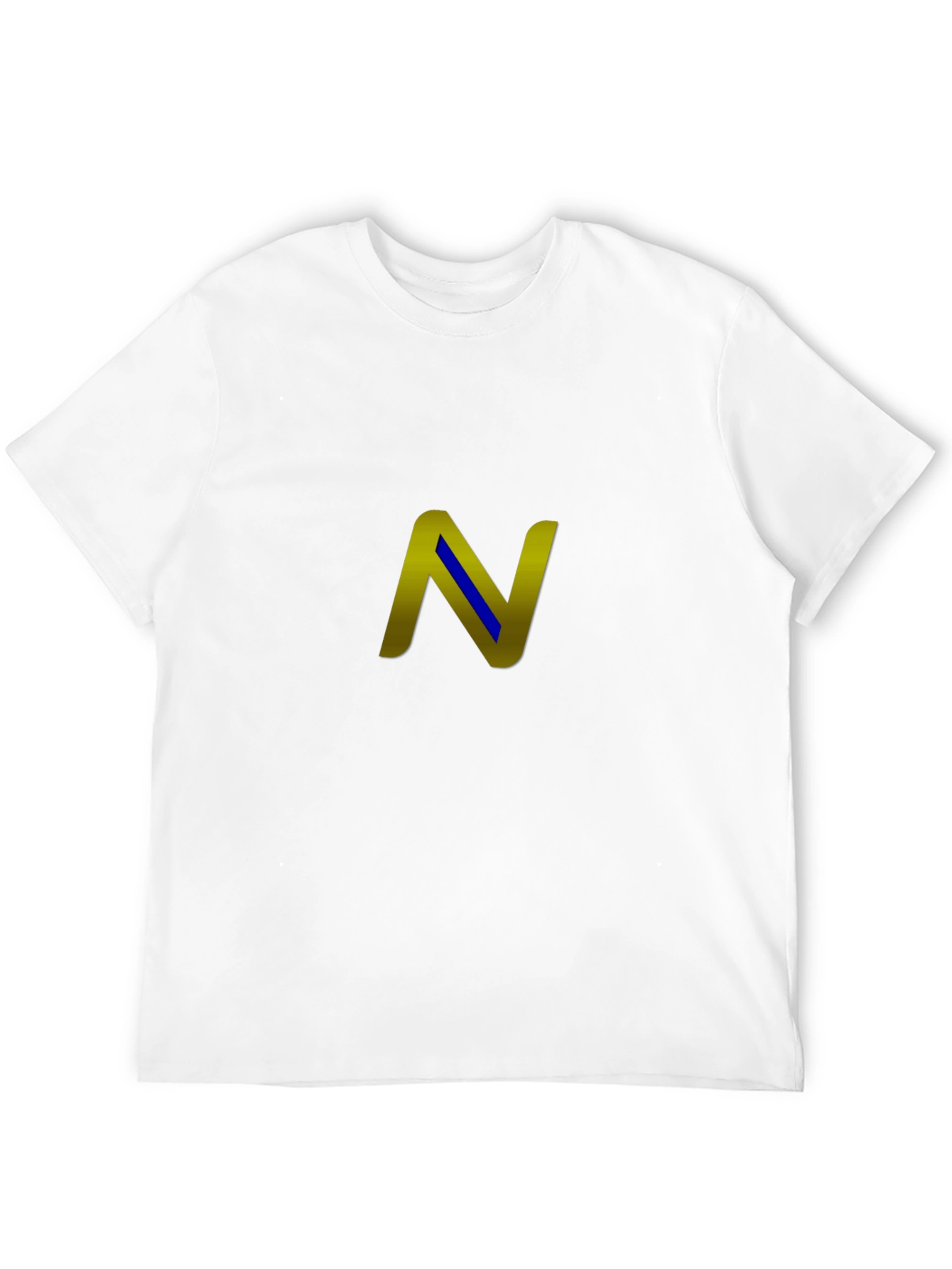 Stylish Black T-Shirt with Gold N Design