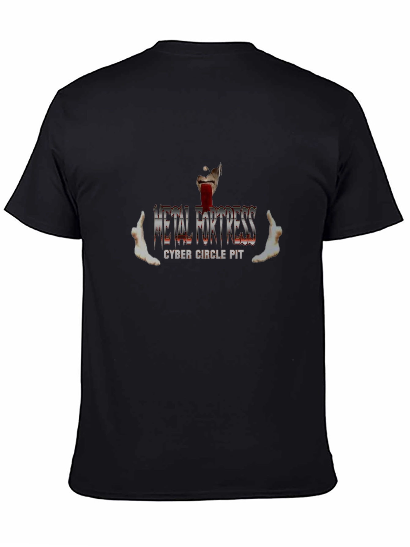 Metal Fortress Cyber Circle Pit Black T-Shirt