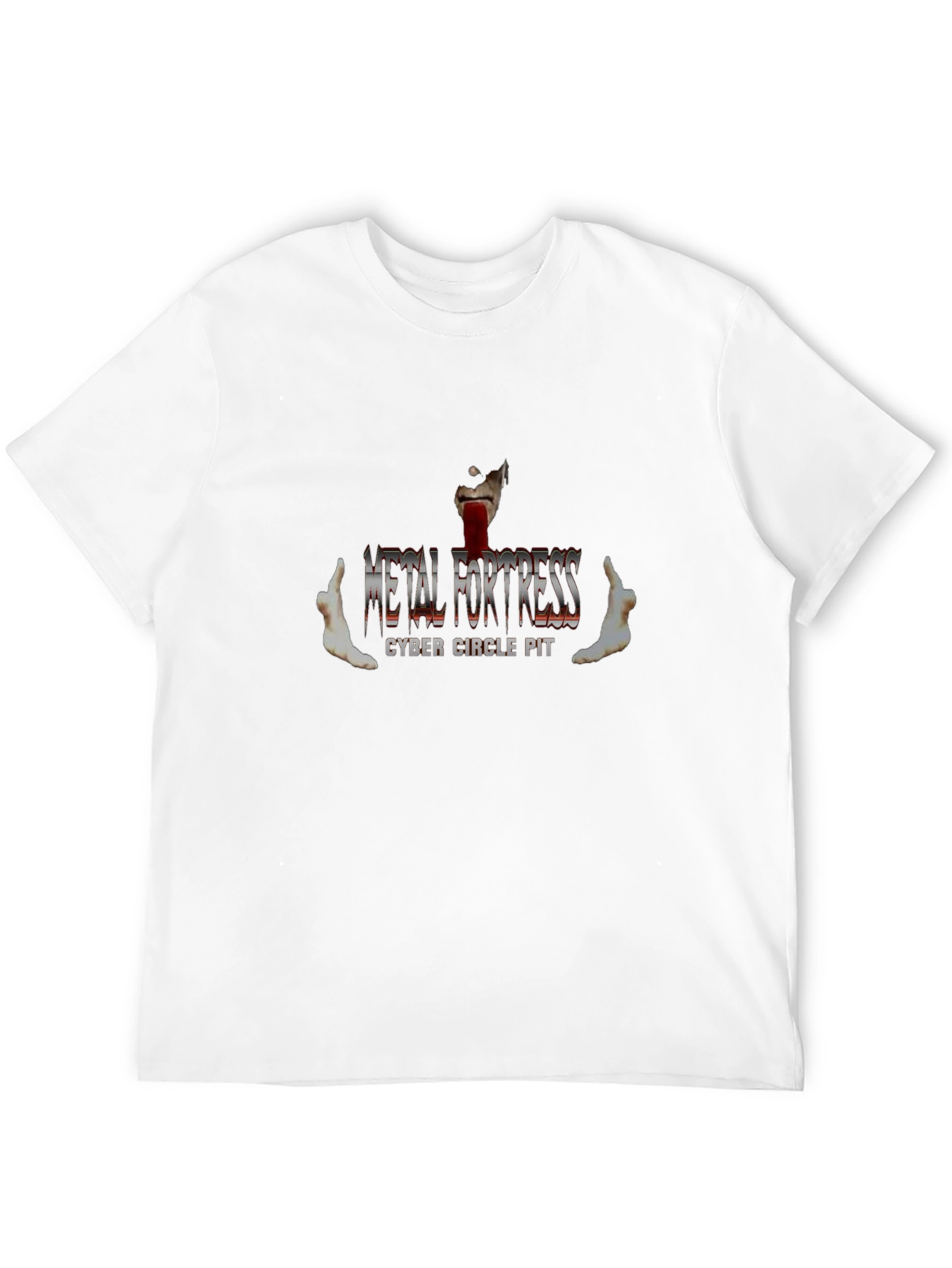 Metal Fortress Cyber Circle Pit Black T-Shirt