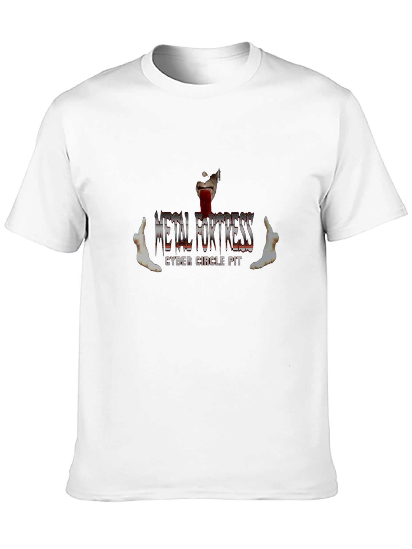 Metal Fortress Cyber Circle Pit Black T-Shirt