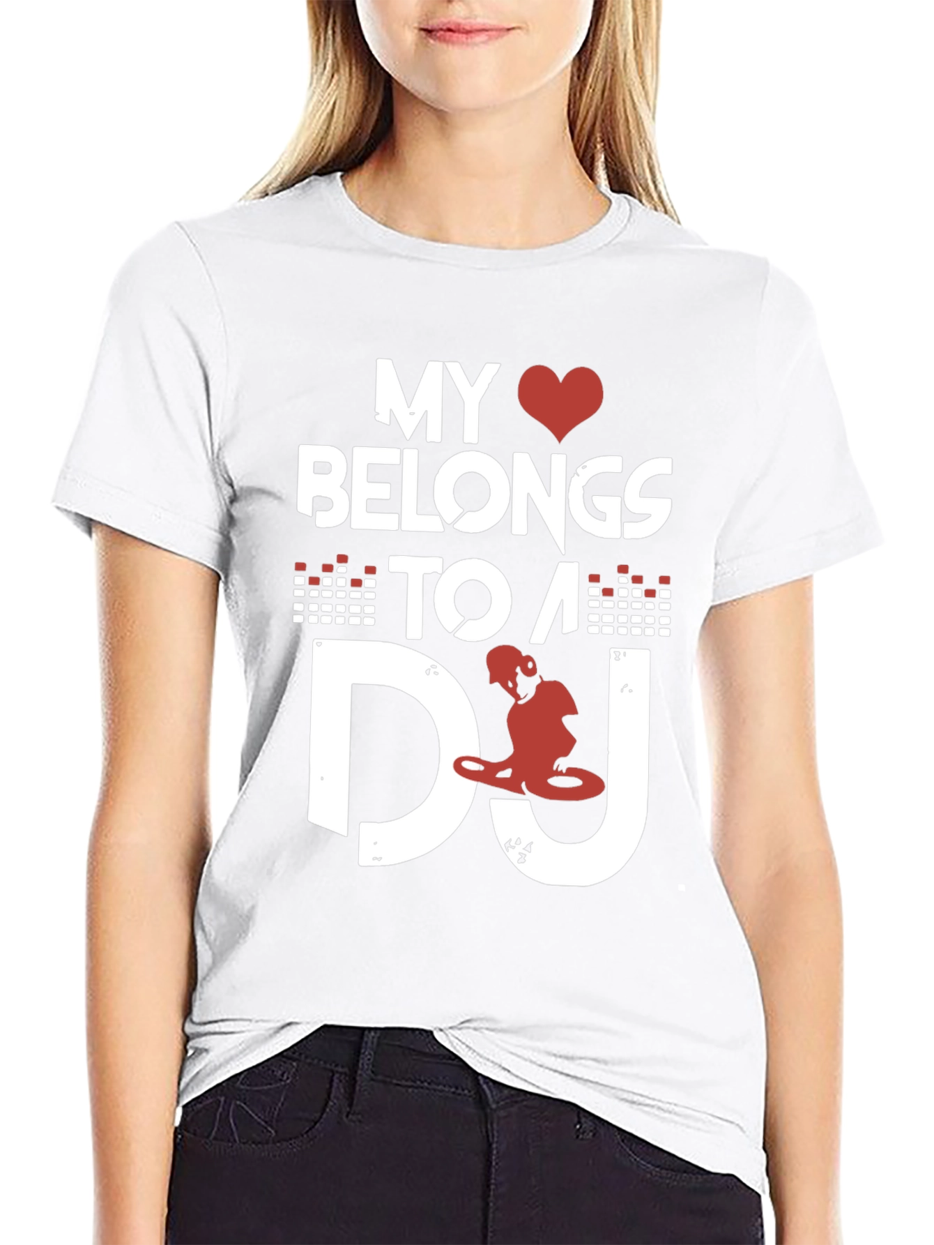 My Heart Belongs To A DJ Graphic Tee