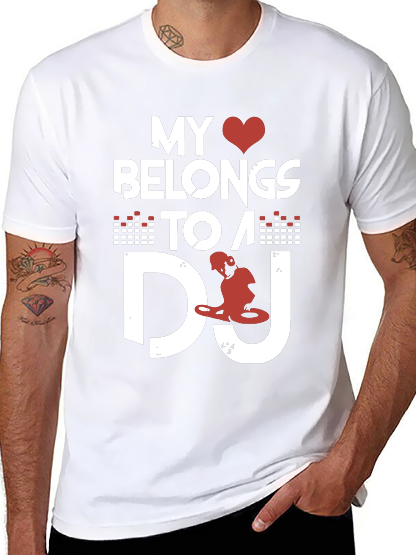 My Heart Belongs To A DJ Graphic Tee