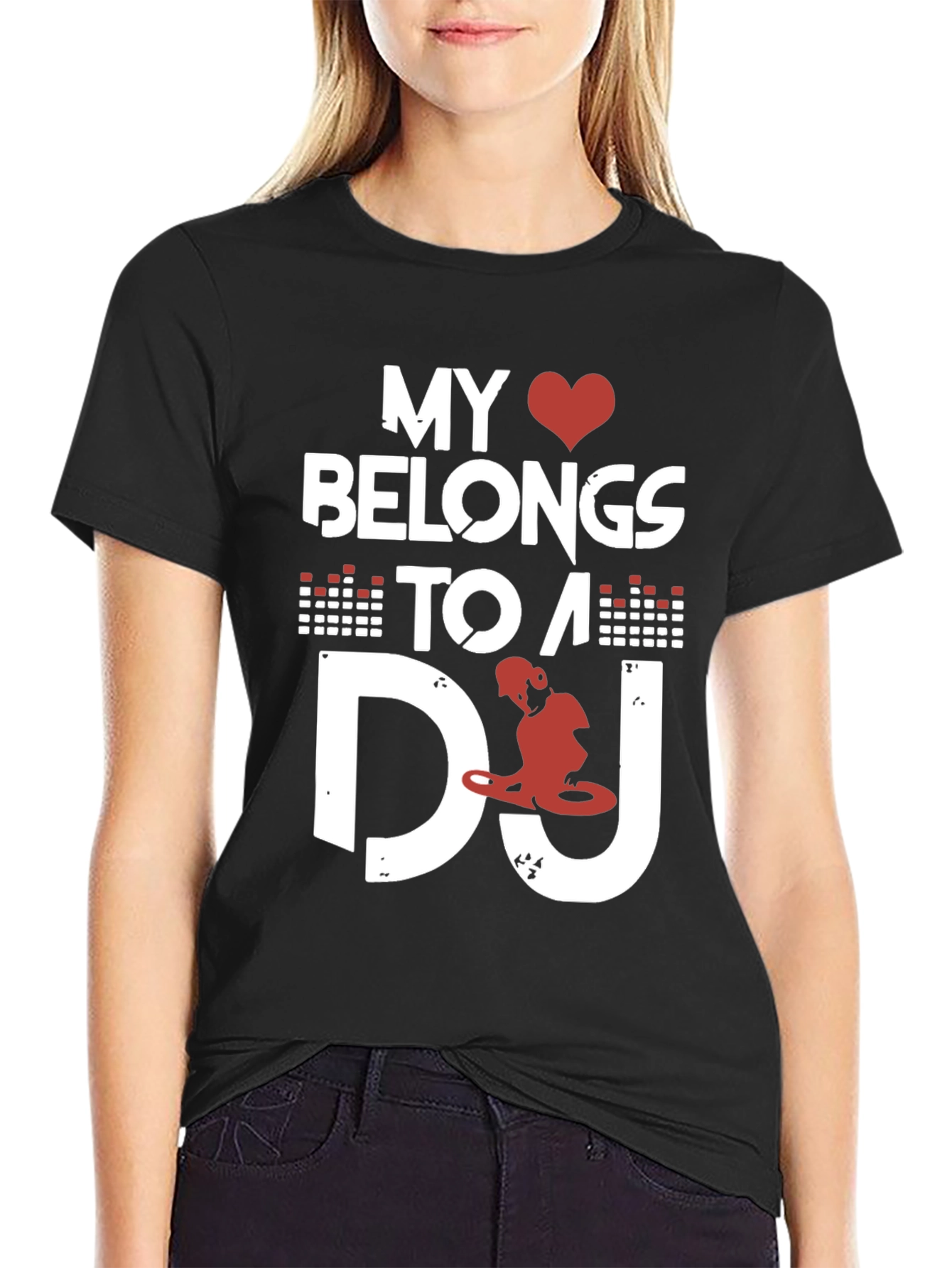 My Heart Belongs To A DJ Graphic Tee