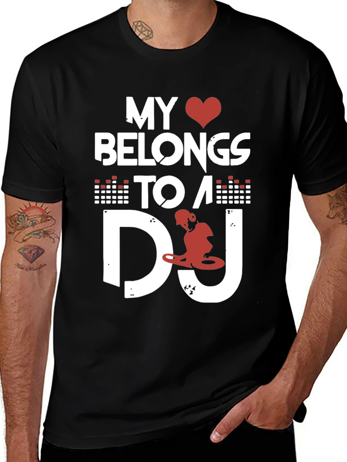 My Heart Belongs To A DJ Graphic Tee