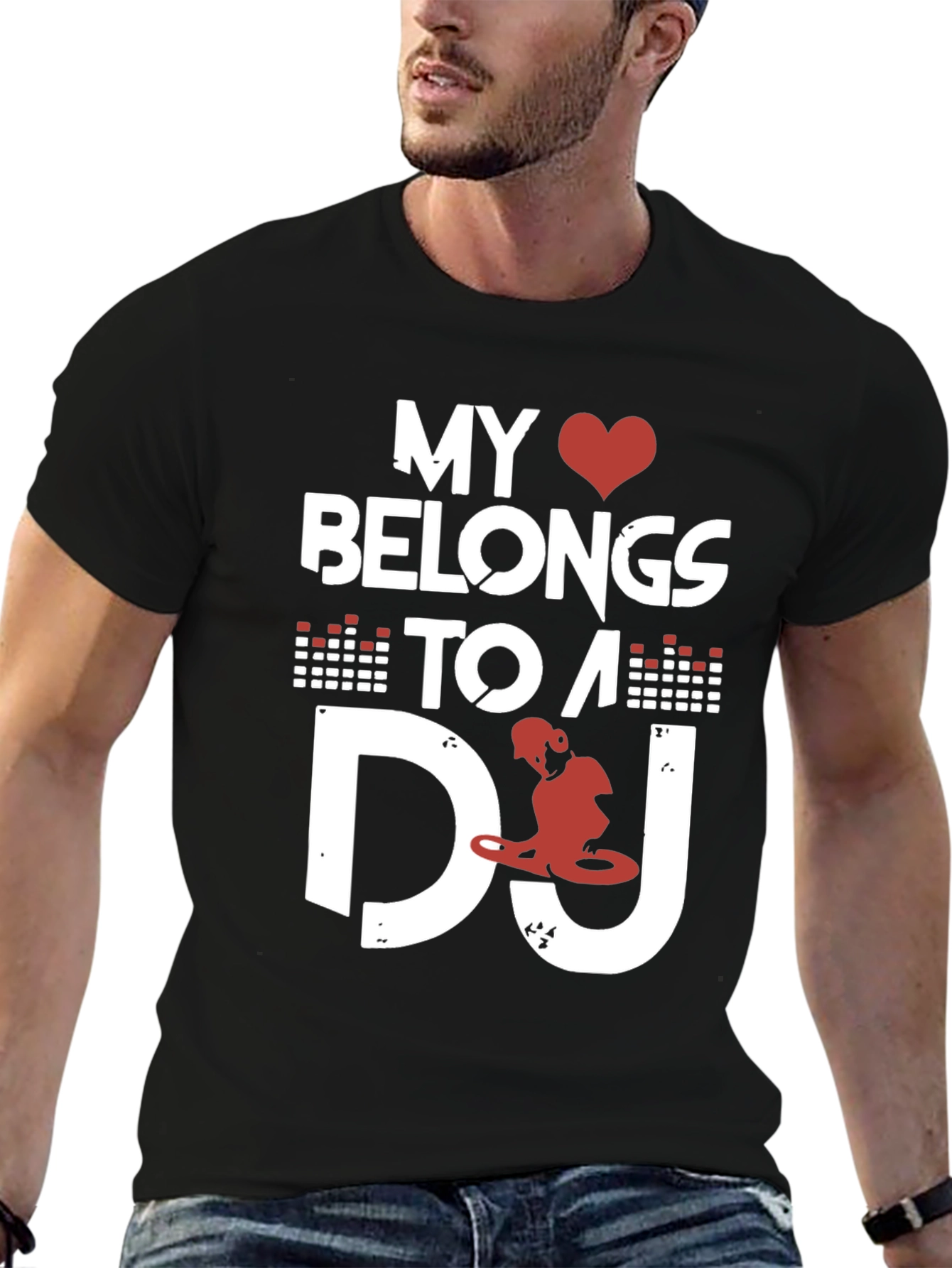 My Heart Belongs To A DJ Graphic Tee