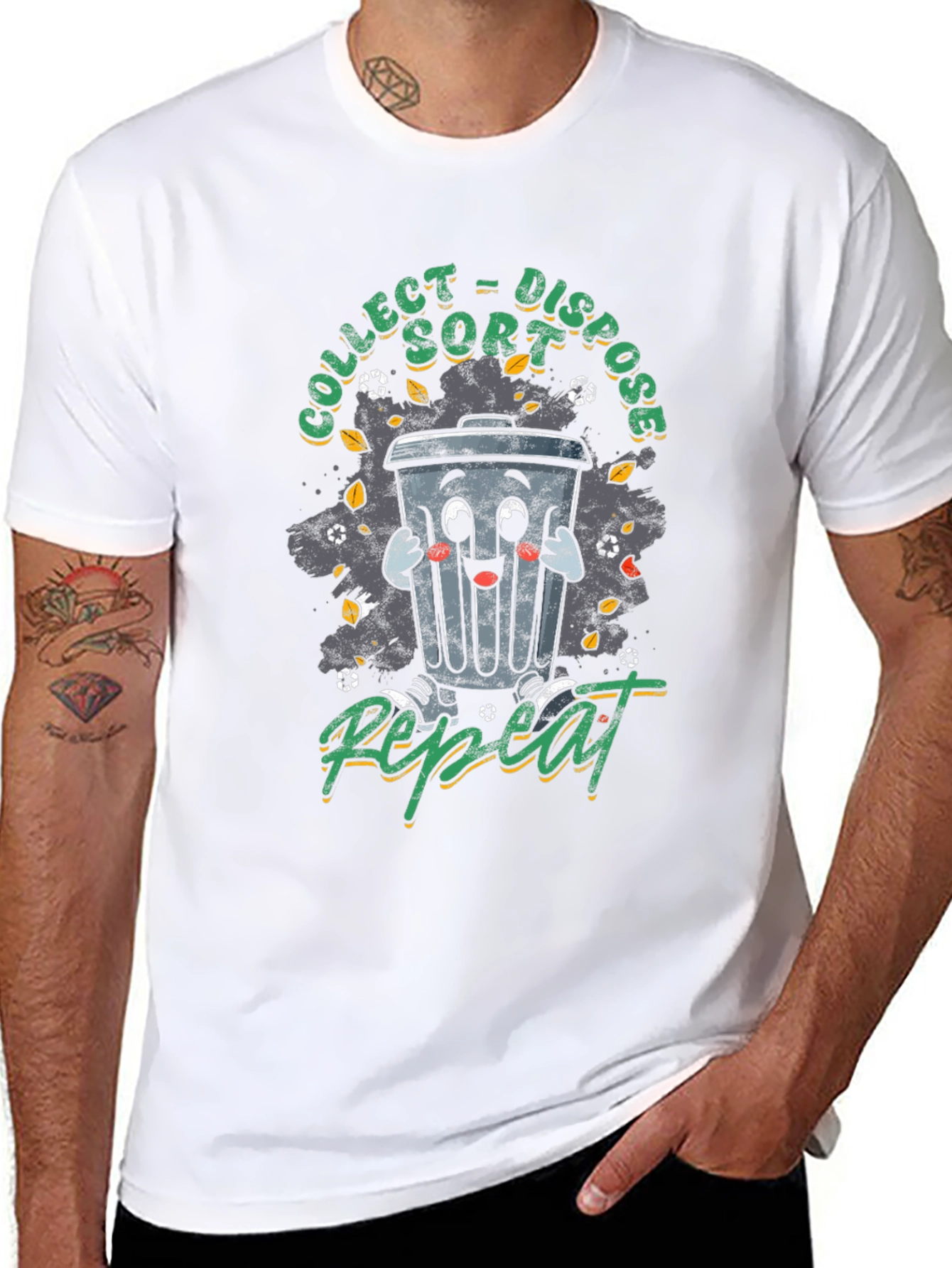 Recycle Cartoon Graphic T-Shirt