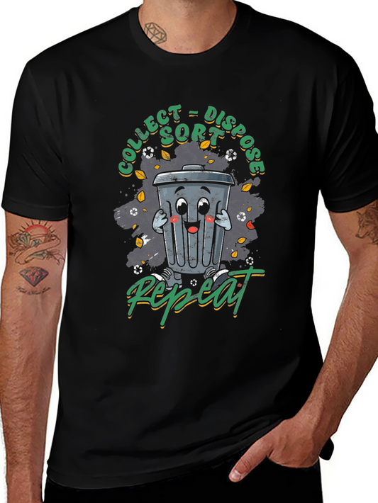 Recycle Cartoon Graphic T-Shirt