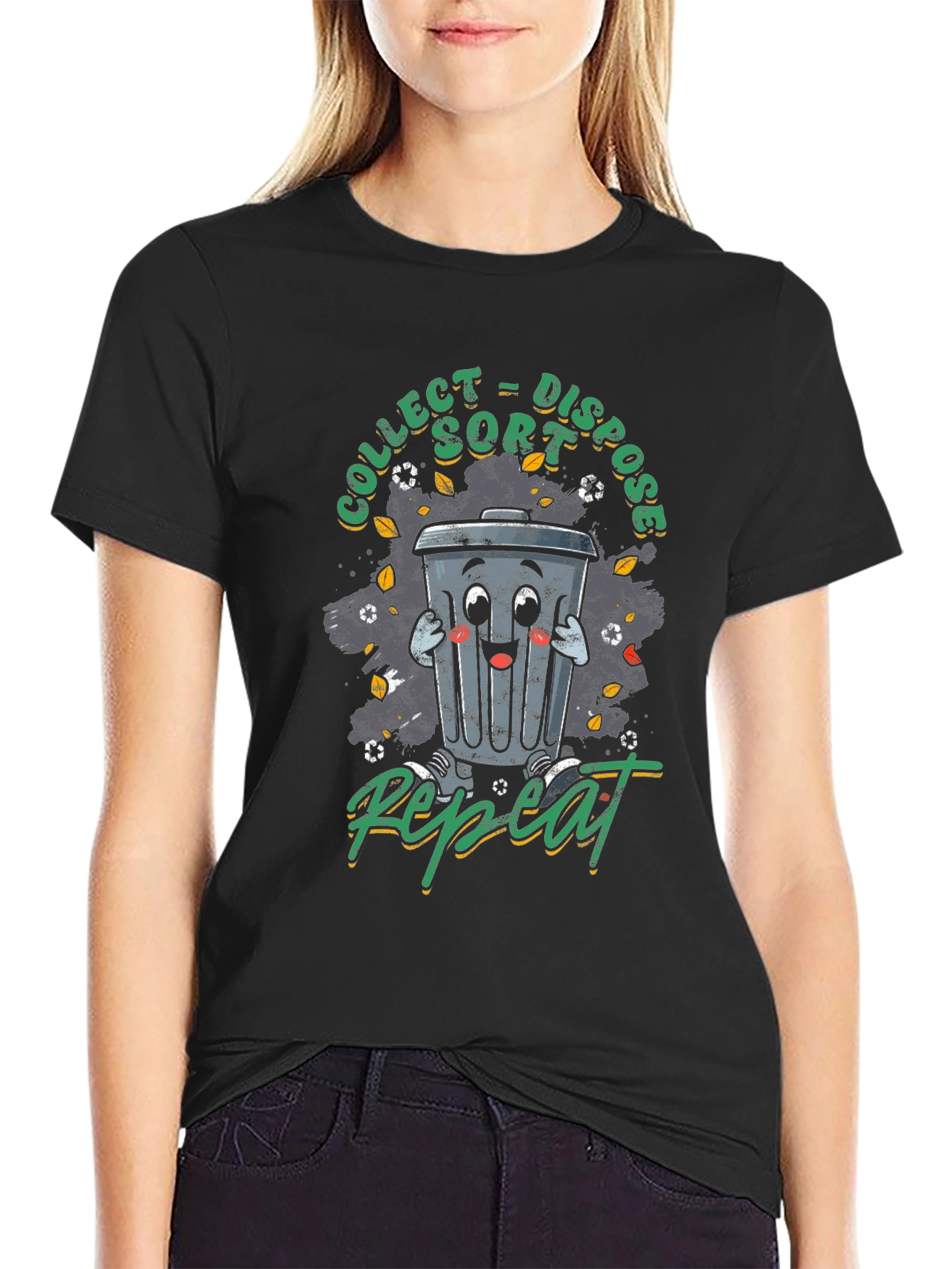 Recycle Cartoon Graphic T-Shirt