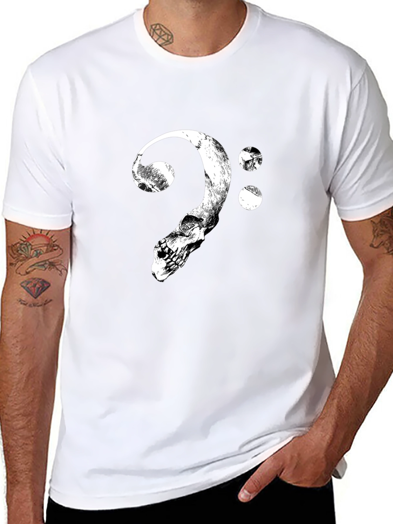 Skull Clef T-Shirt - Bass Music Tee
