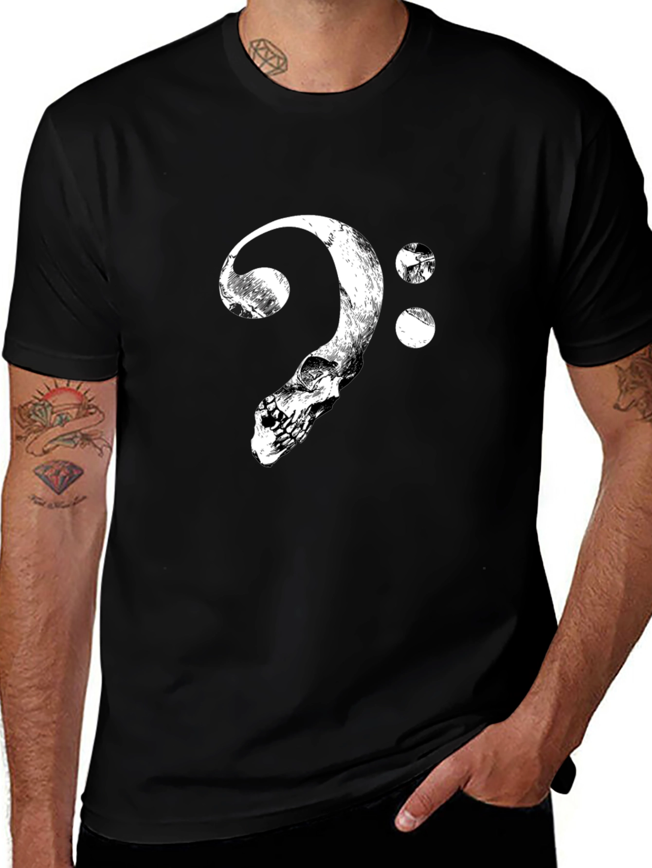 Skull Clef T-Shirt - Bass Music Tee