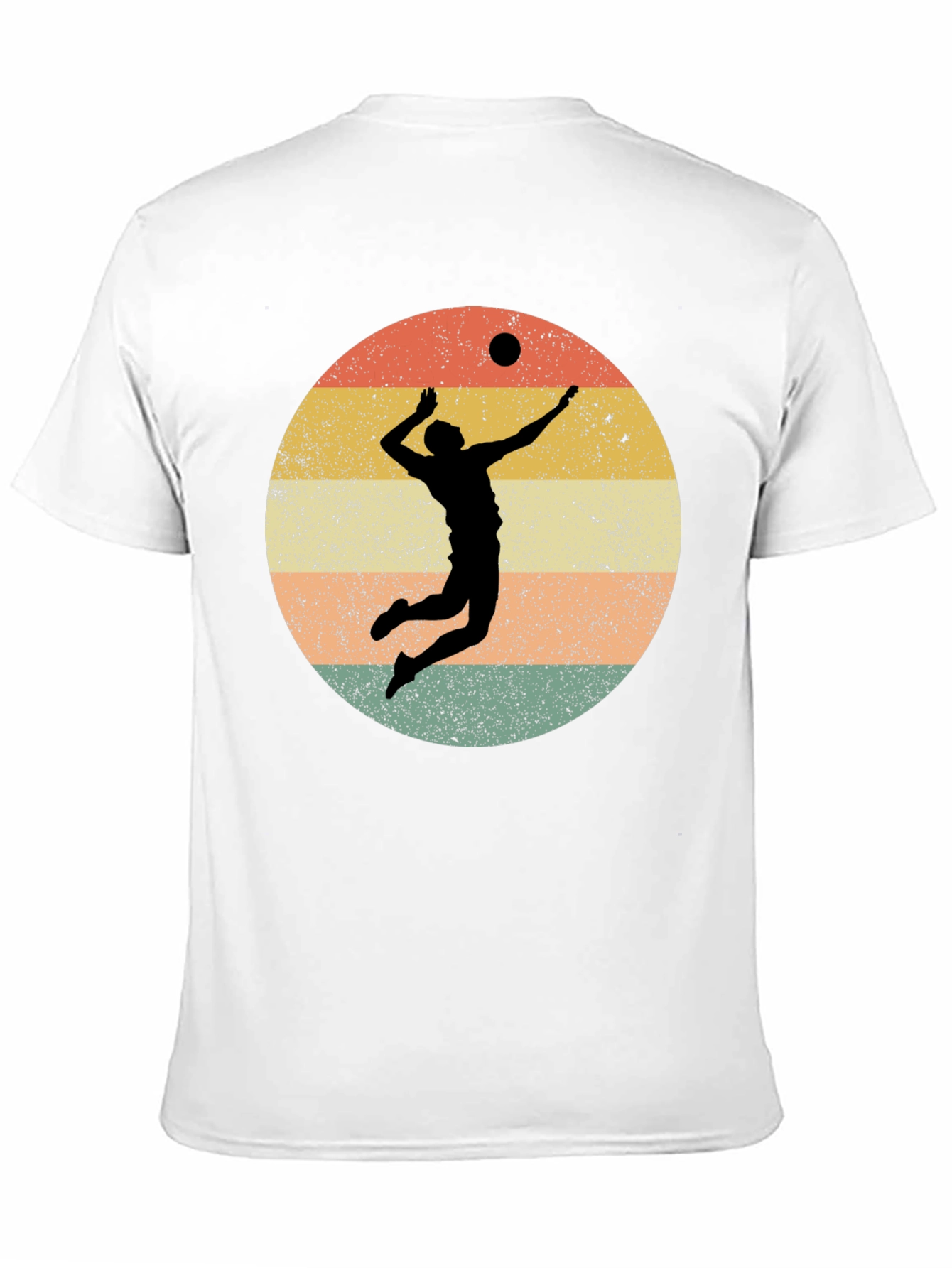 Volleyball Retro Graphic Tee - Black T-Shirt