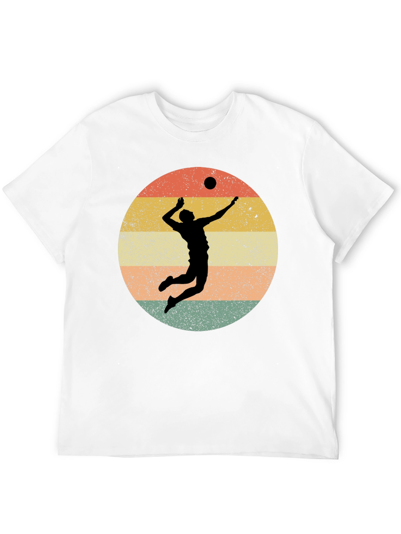 Volleyball Retro Graphic Tee - Black T-Shirt