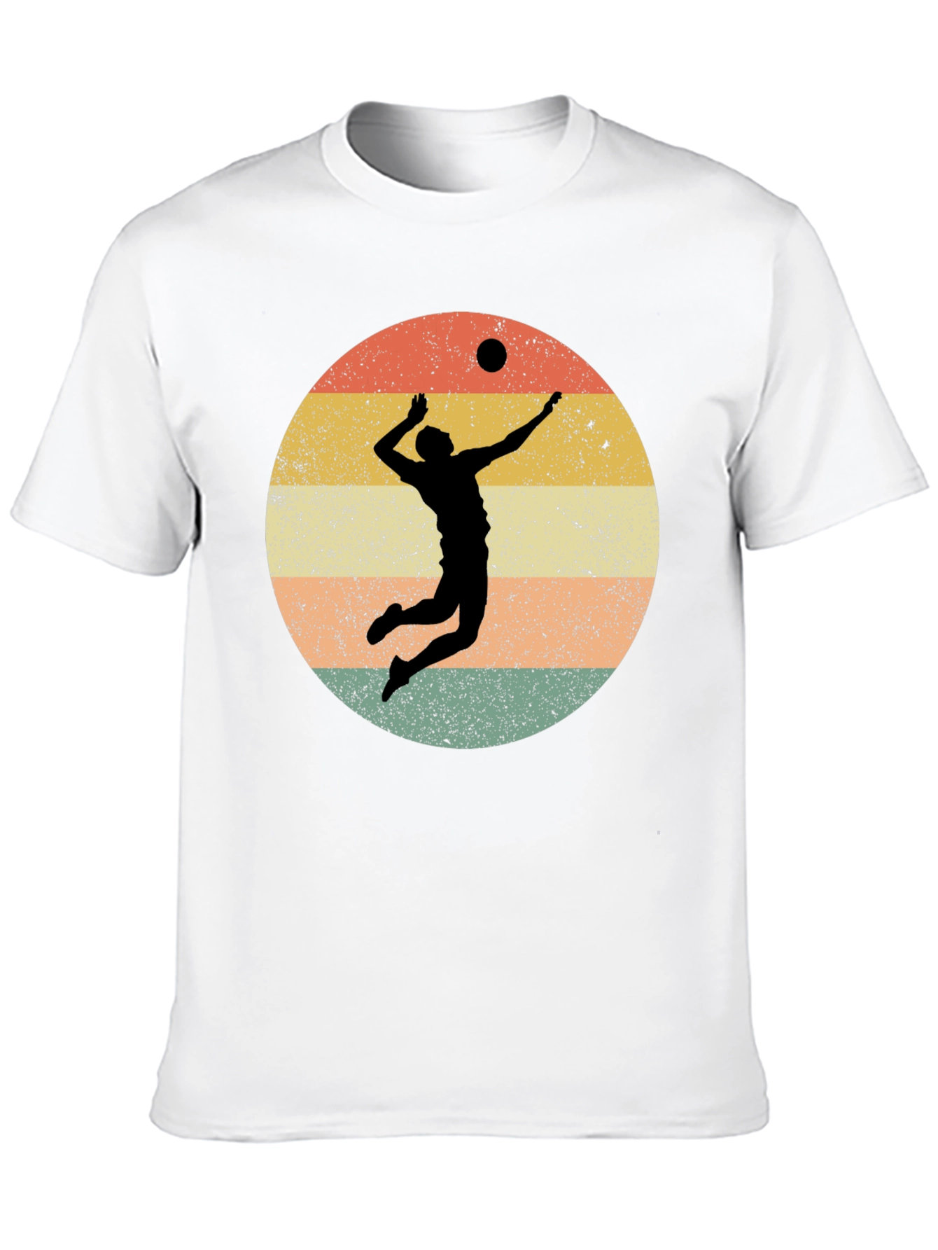 Volleyball Retro Graphic Tee - Black T-Shirt