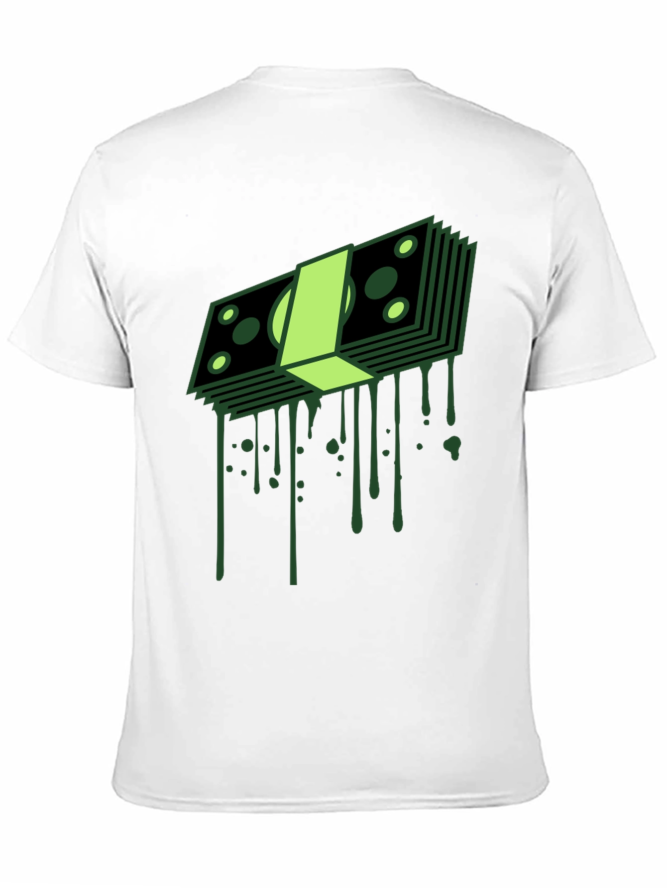 Dripping Money Graphic Tee - Black Cotton Blend