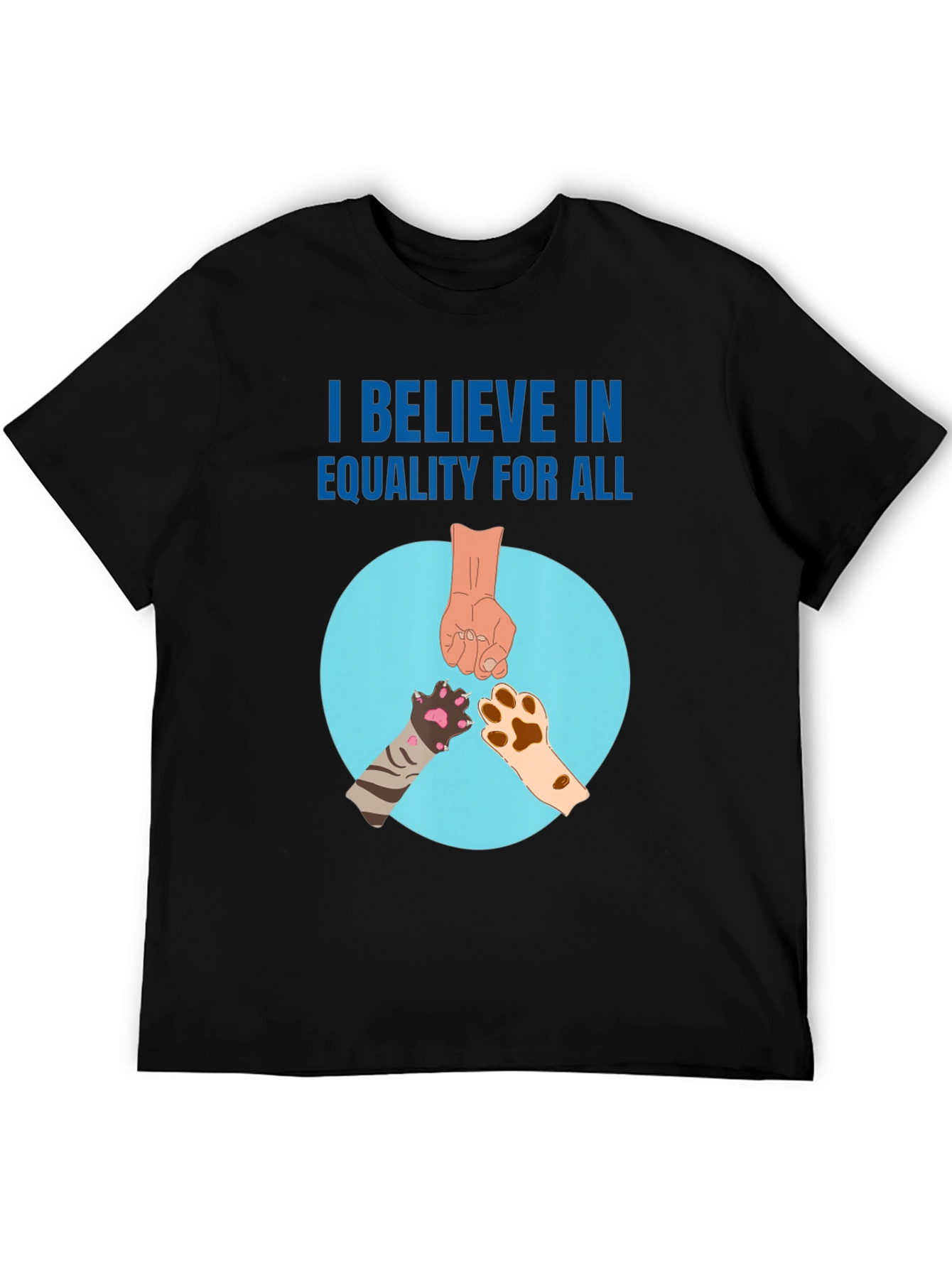 Equality for All T-Shirt with Animal Paws