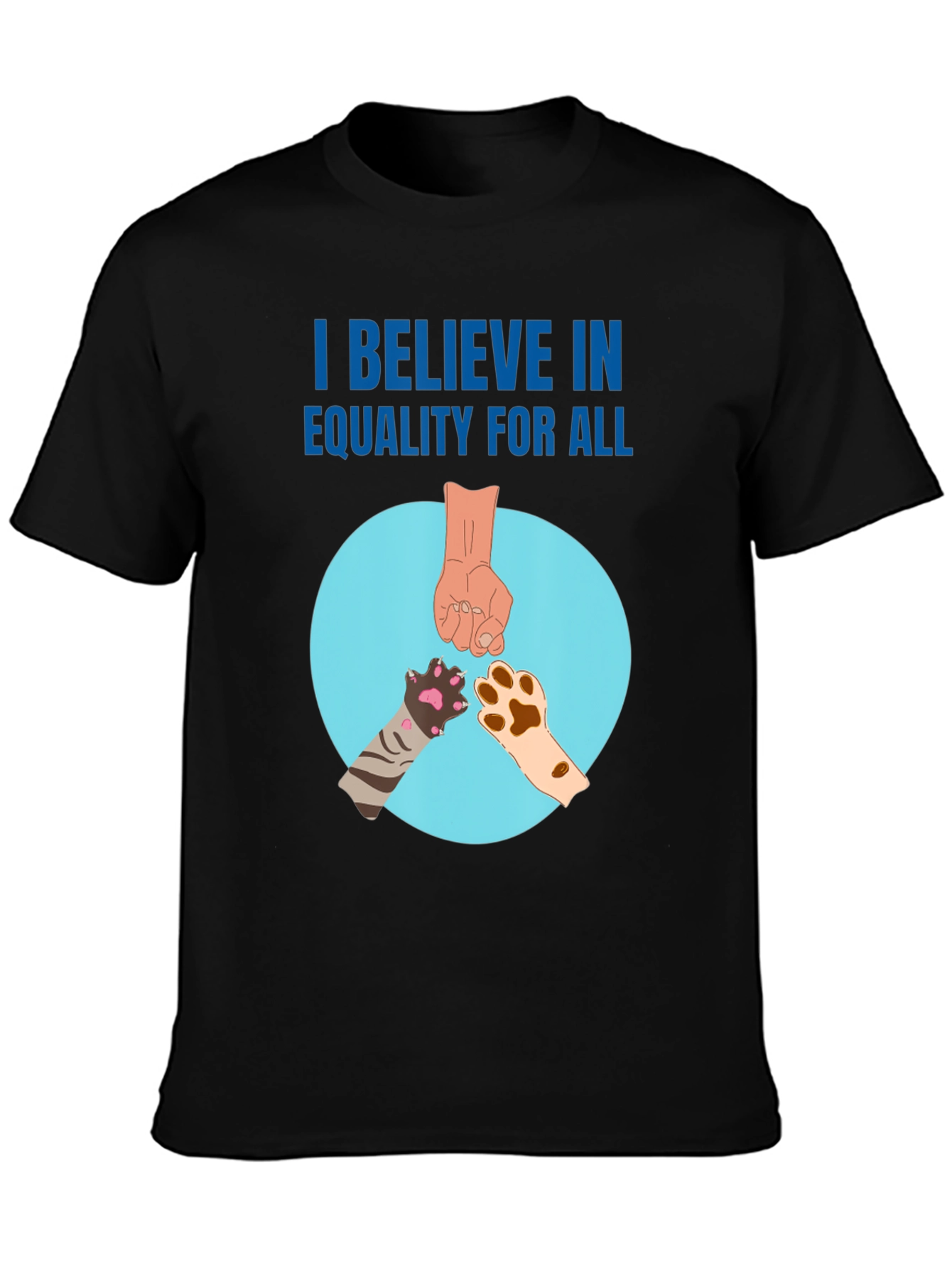 Equality for All T-Shirt with Animal Paws