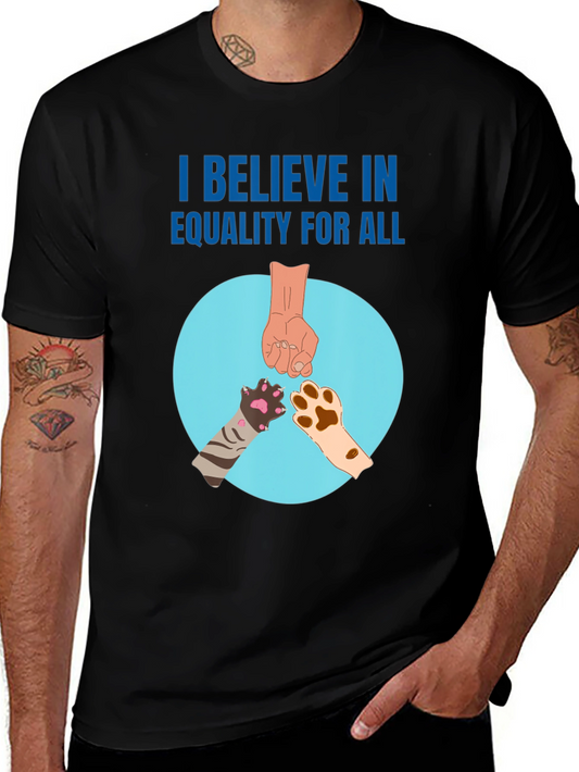 Equality for All T-Shirt with Animal Paws
