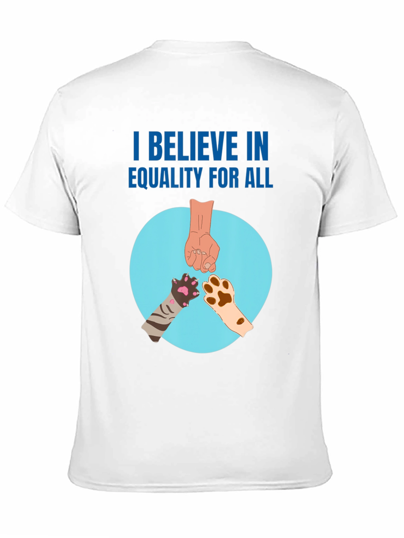 Equality for All T-Shirt with Animal Paws