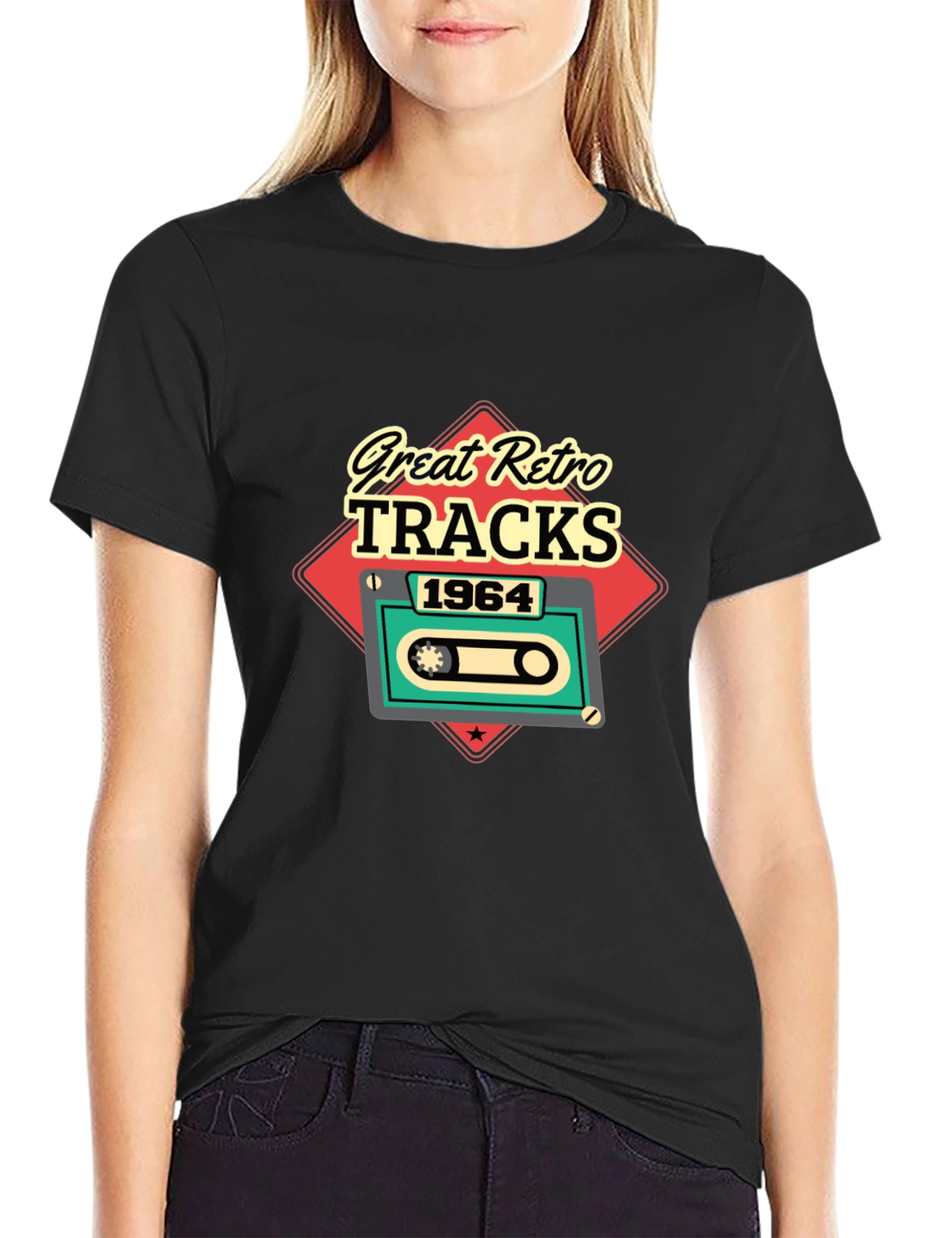 Great Retro Tracks 1964 Cassette Tape Graphic T-Shirt