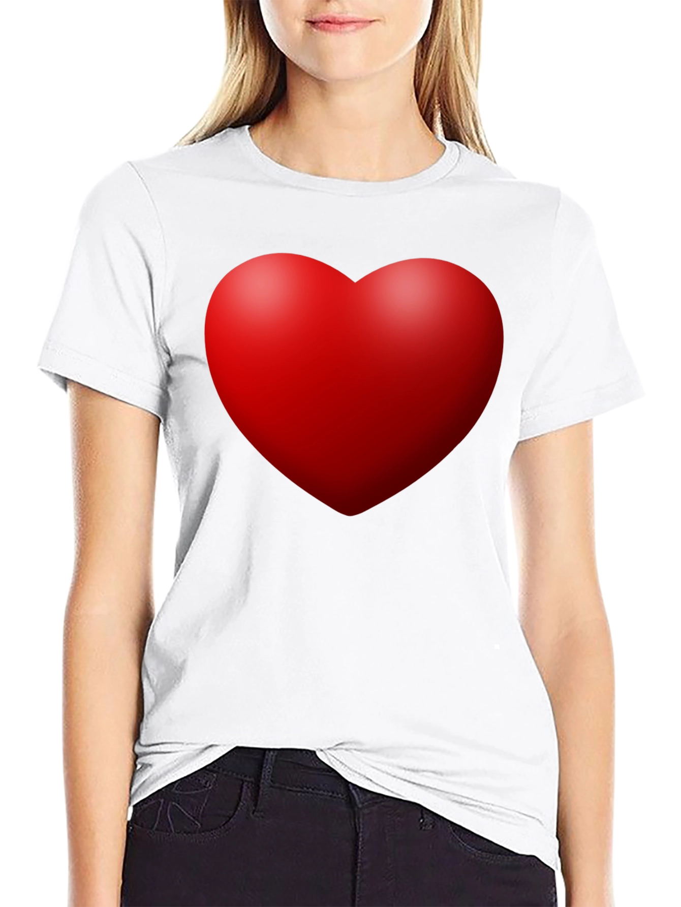 Heart Graphic Black T-Shirt - Stylish Casual Wear