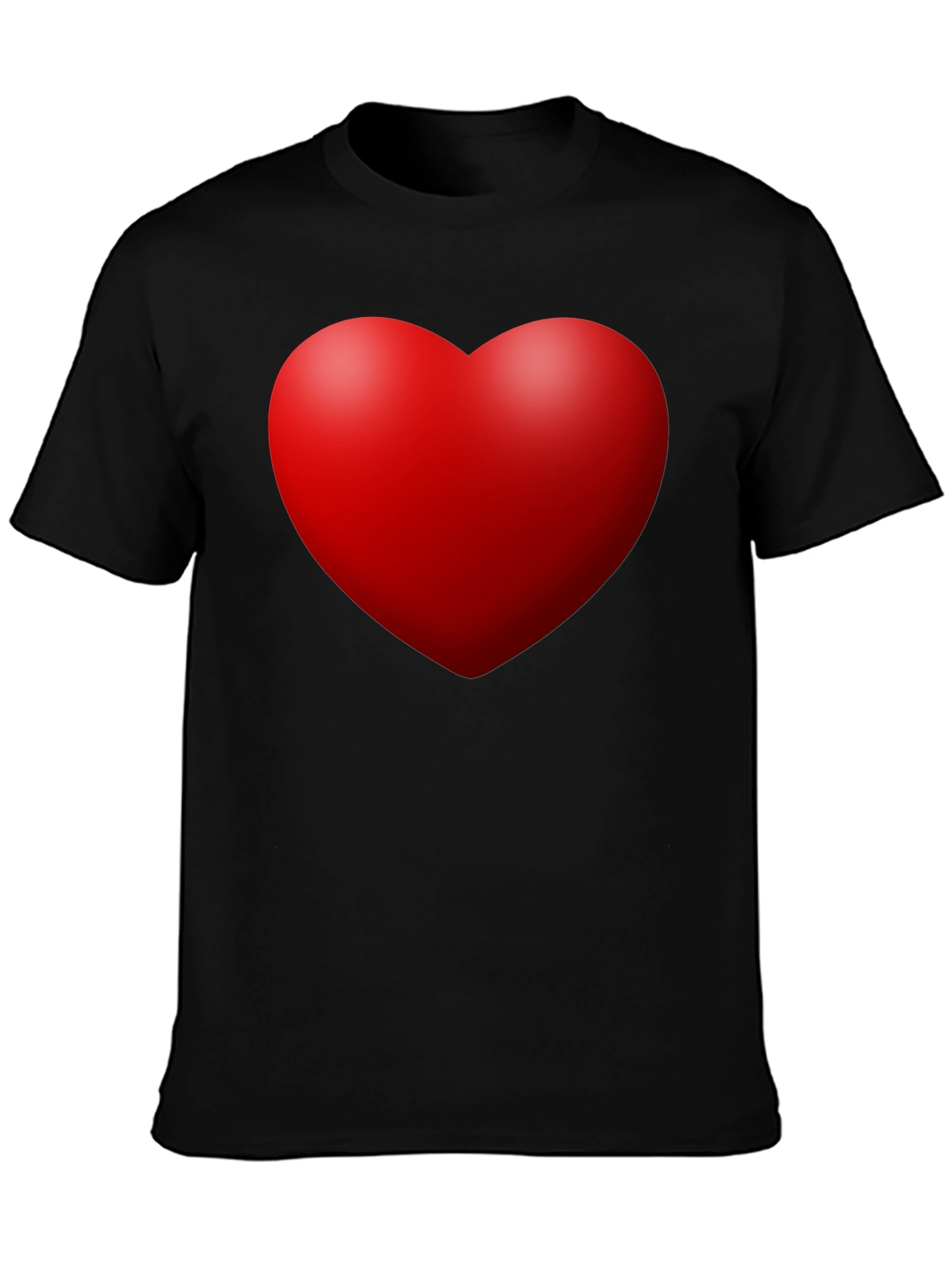 Heart Graphic Black T-Shirt - Stylish Casual Wear