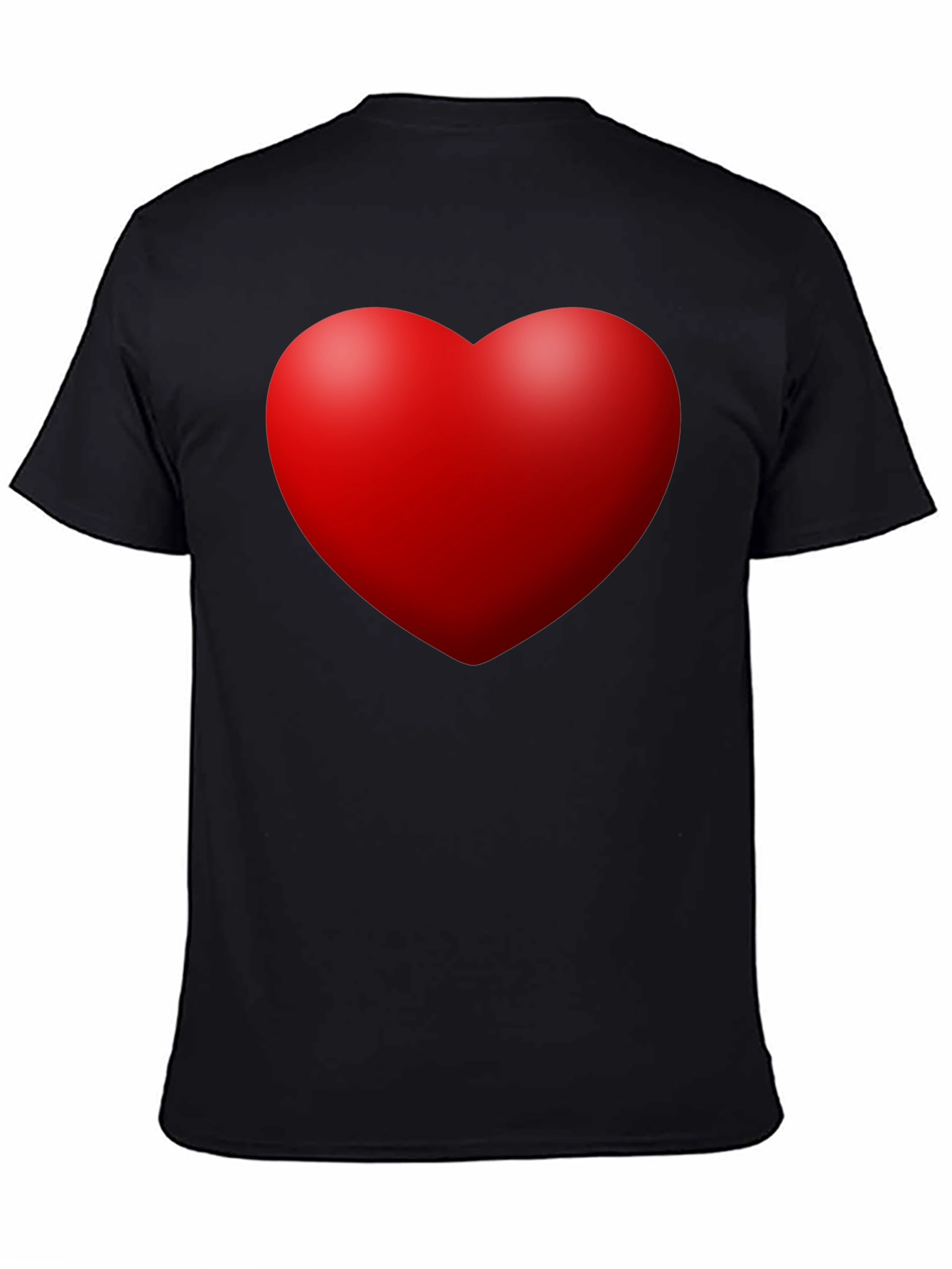 Heart Graphic Black T-Shirt - Stylish Casual Wear