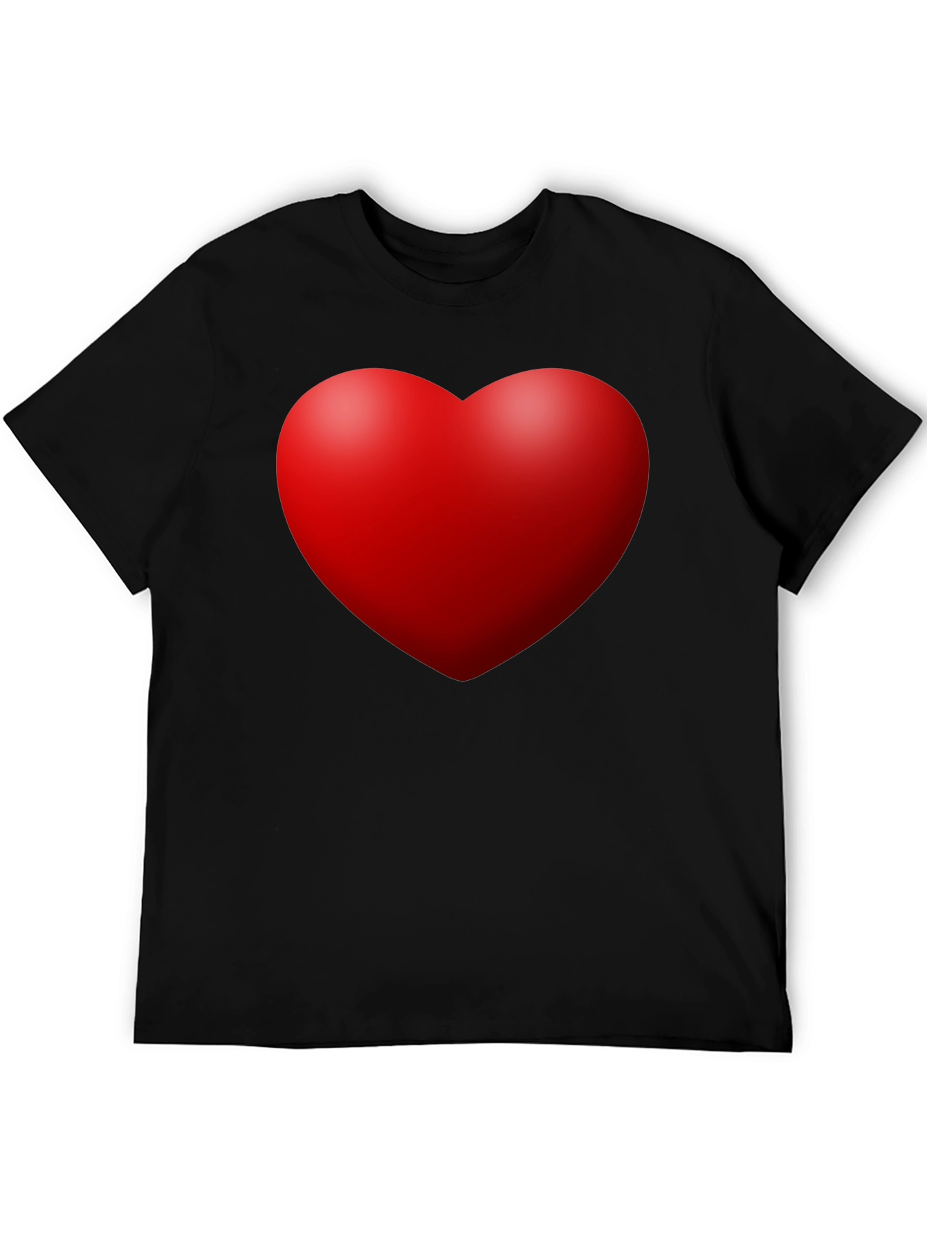 Heart Graphic Black T-Shirt - Stylish Casual Wear