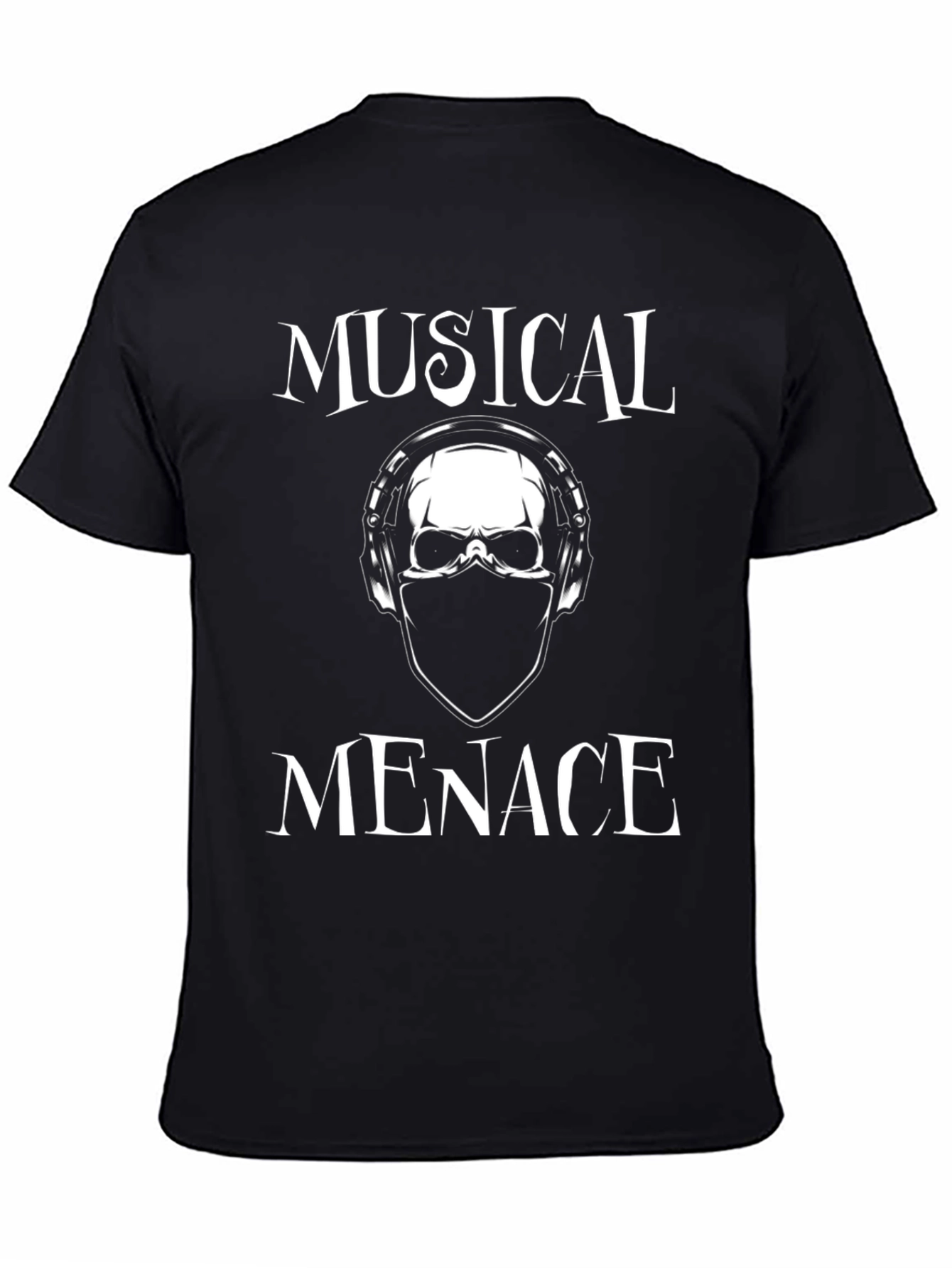 Musical Menace Skull Graphic T-Shirt
