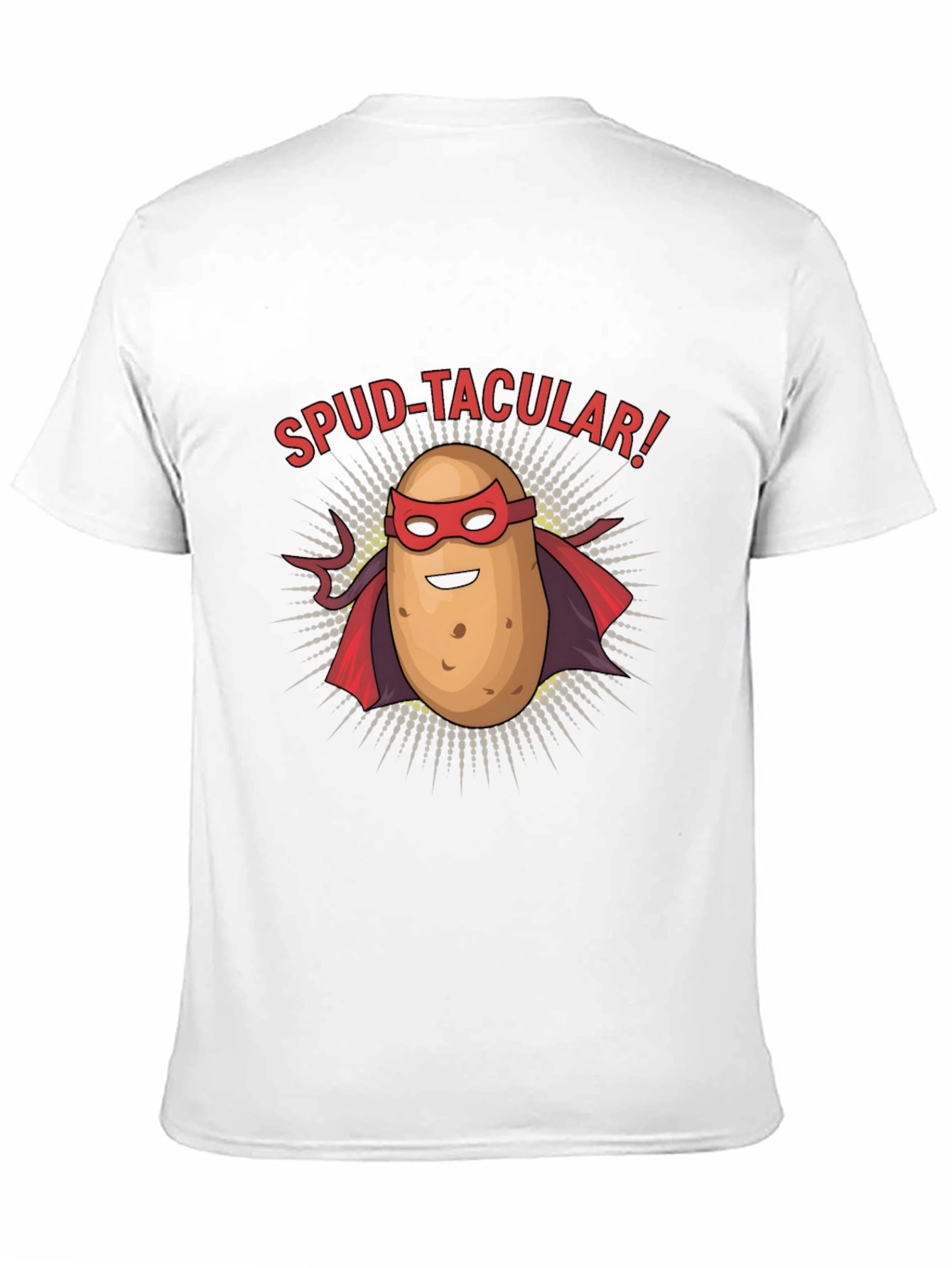 Spud-tacular Potato Superhero Black T-Shirt