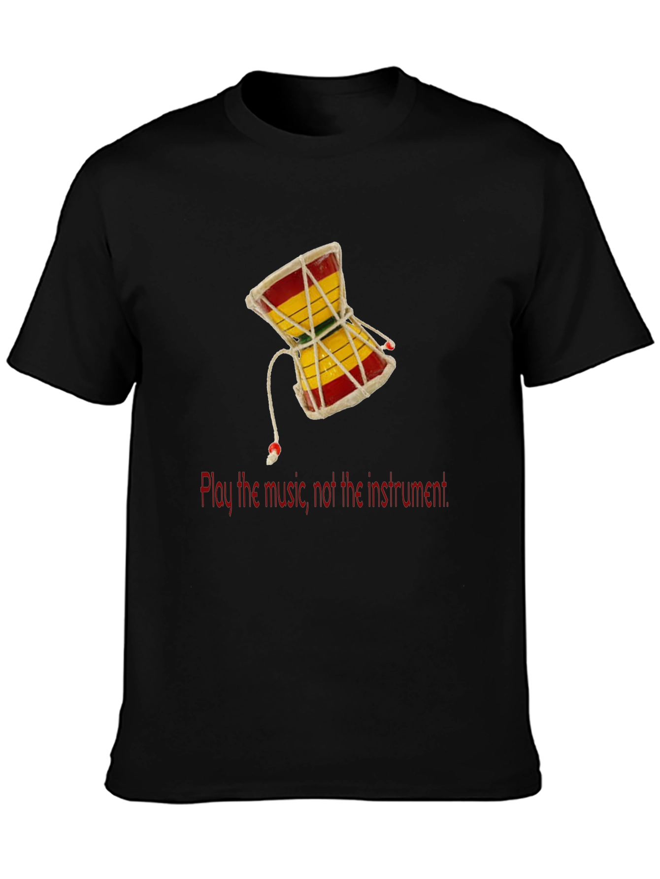 Play the Music T-Shirt - Damaru Drum Graphic Tee