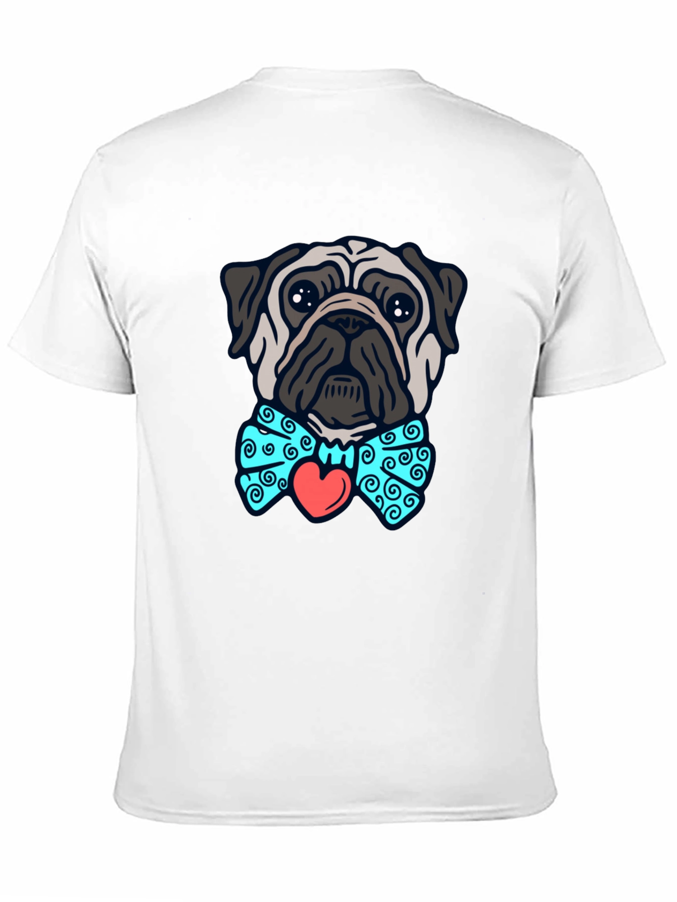 Pug with Bow Tie Graphic Tee