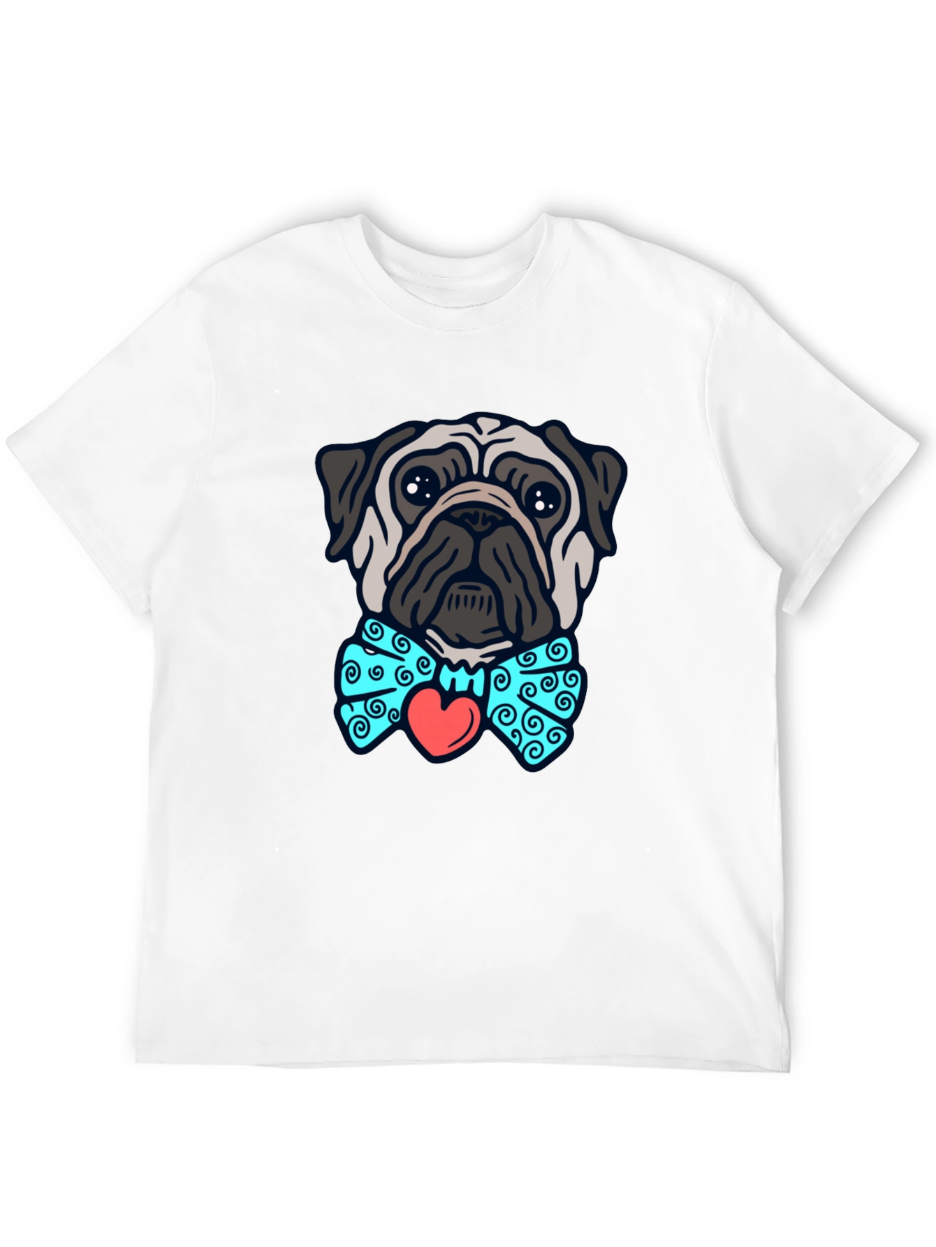 Pug with Bow Tie Graphic Tee