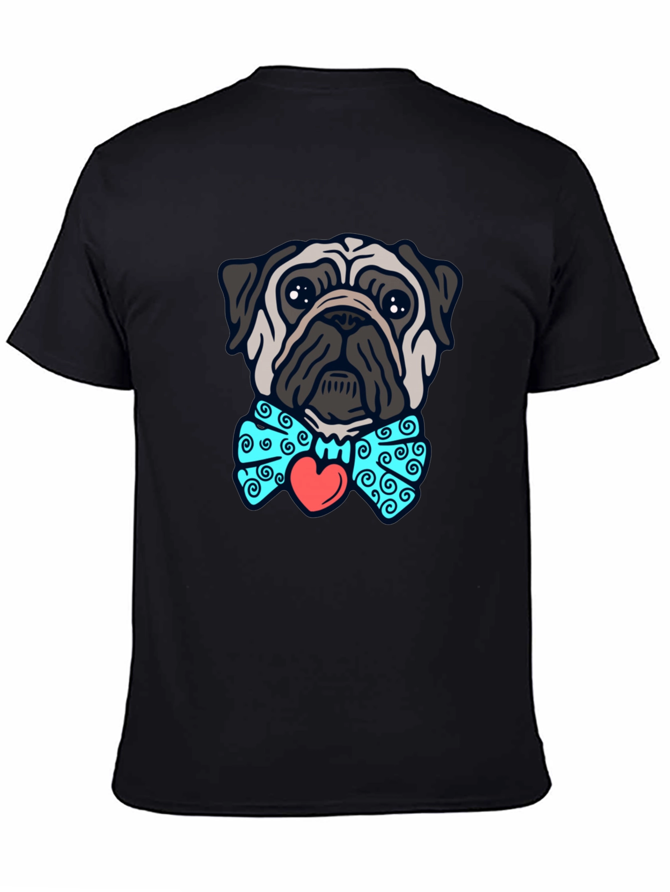 Pug with Bow Tie Graphic Tee