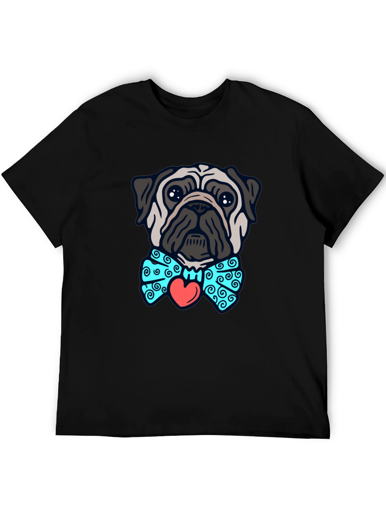 Pug with Bow Tie Graphic Tee