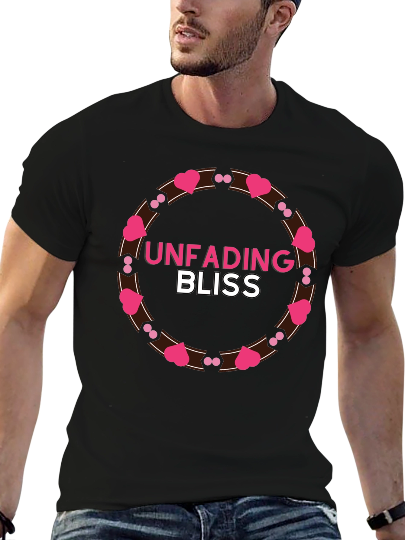Unfading Bliss Graphic Black Tee
